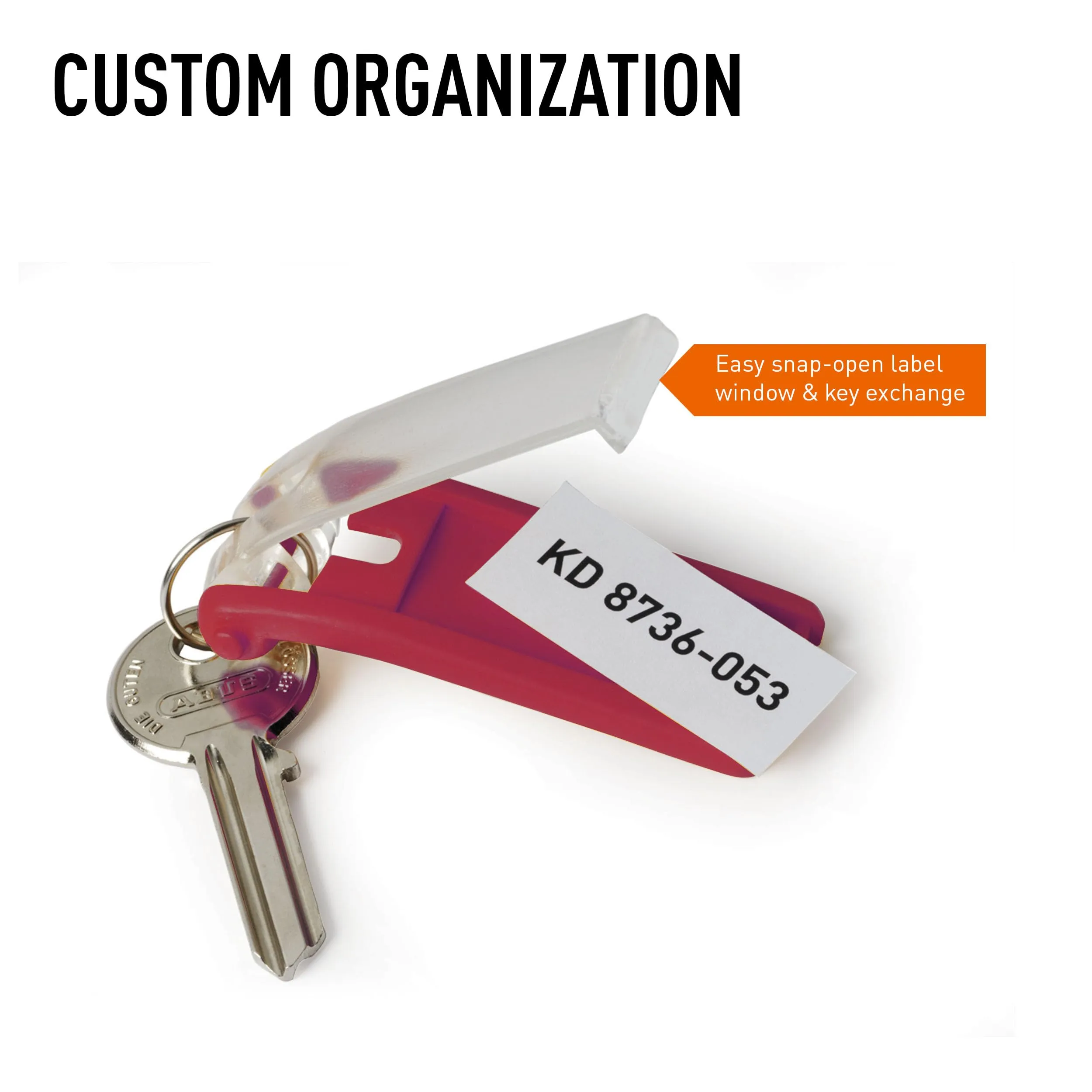 Durable 195703 Key Clip, Rosso, Confezione da 6 Pezzi - immagine 6