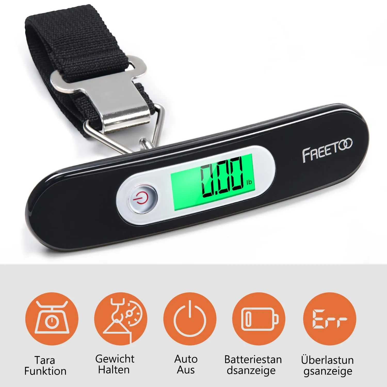 FREETOO Bilancia Digitale pesa Bagagli Valigie - immagine 3