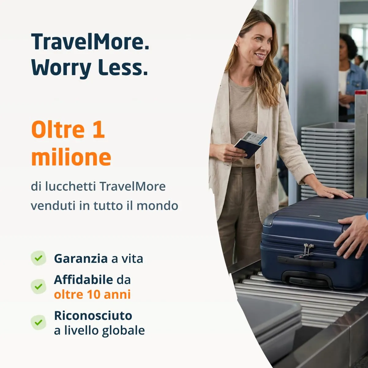 TravelMore Lucchetti per Bagagli TSA in Lega di Zinco, Nero, Confezione da 2 - immagine 7