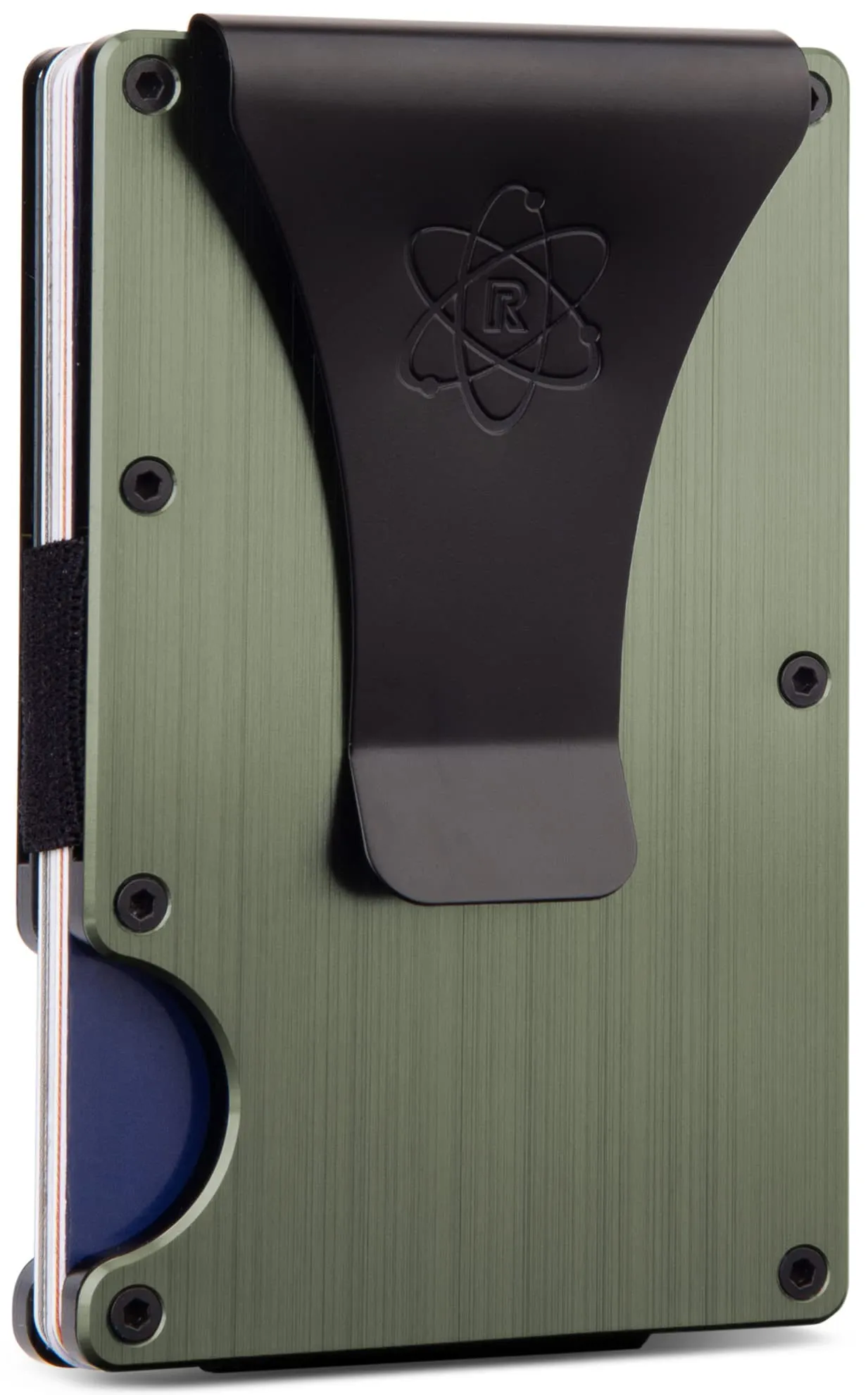 ROSSM Portafoglio Uomo Minimalista in Fibra di Carbonio e Metallo con Blocco RFID, Clip e Elastico per Banconote - immagine 1