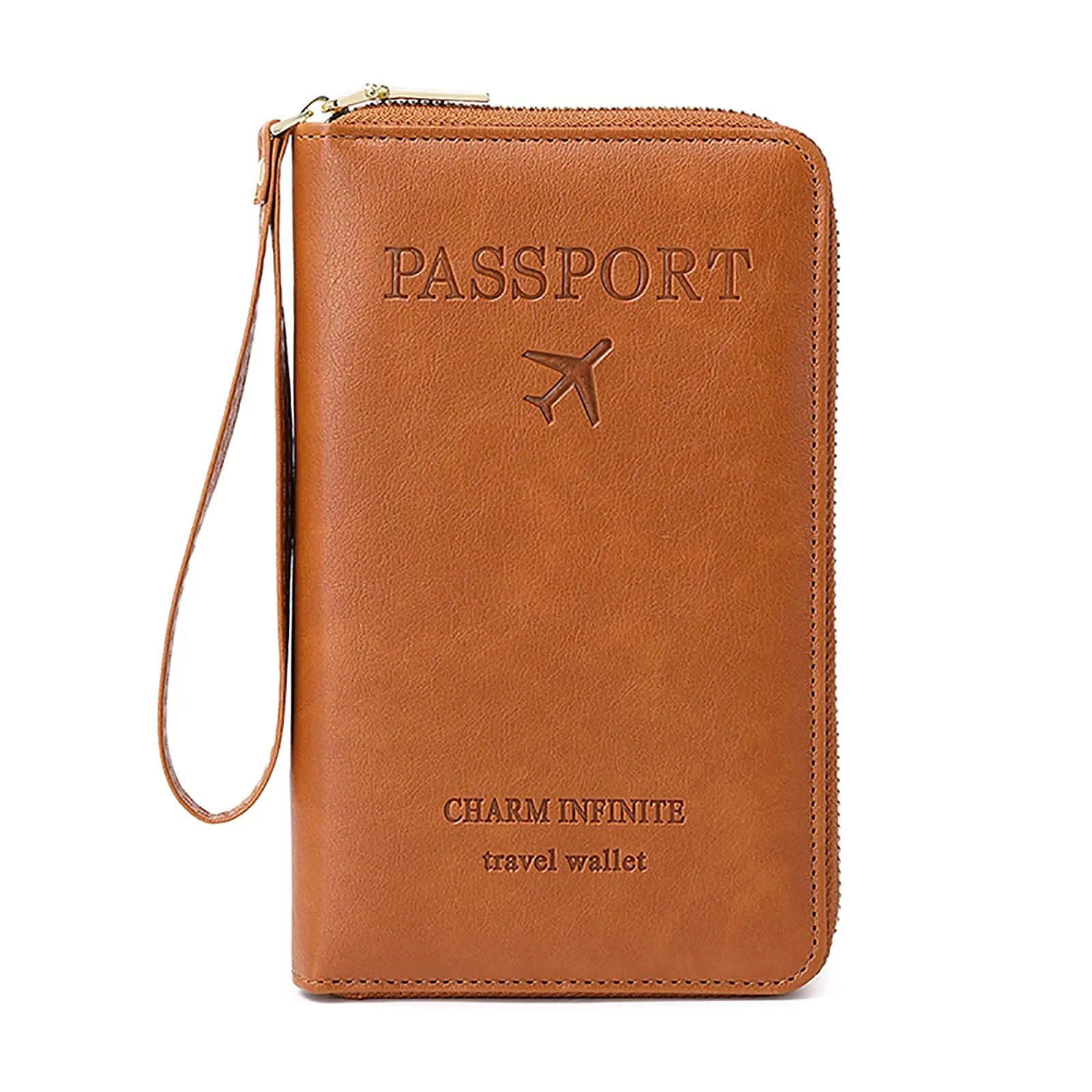 Toctax Custodia per passaporto in pelle con protezione RFID, Marrone B, 19 x 11.5 x 2 cm - immagine 1