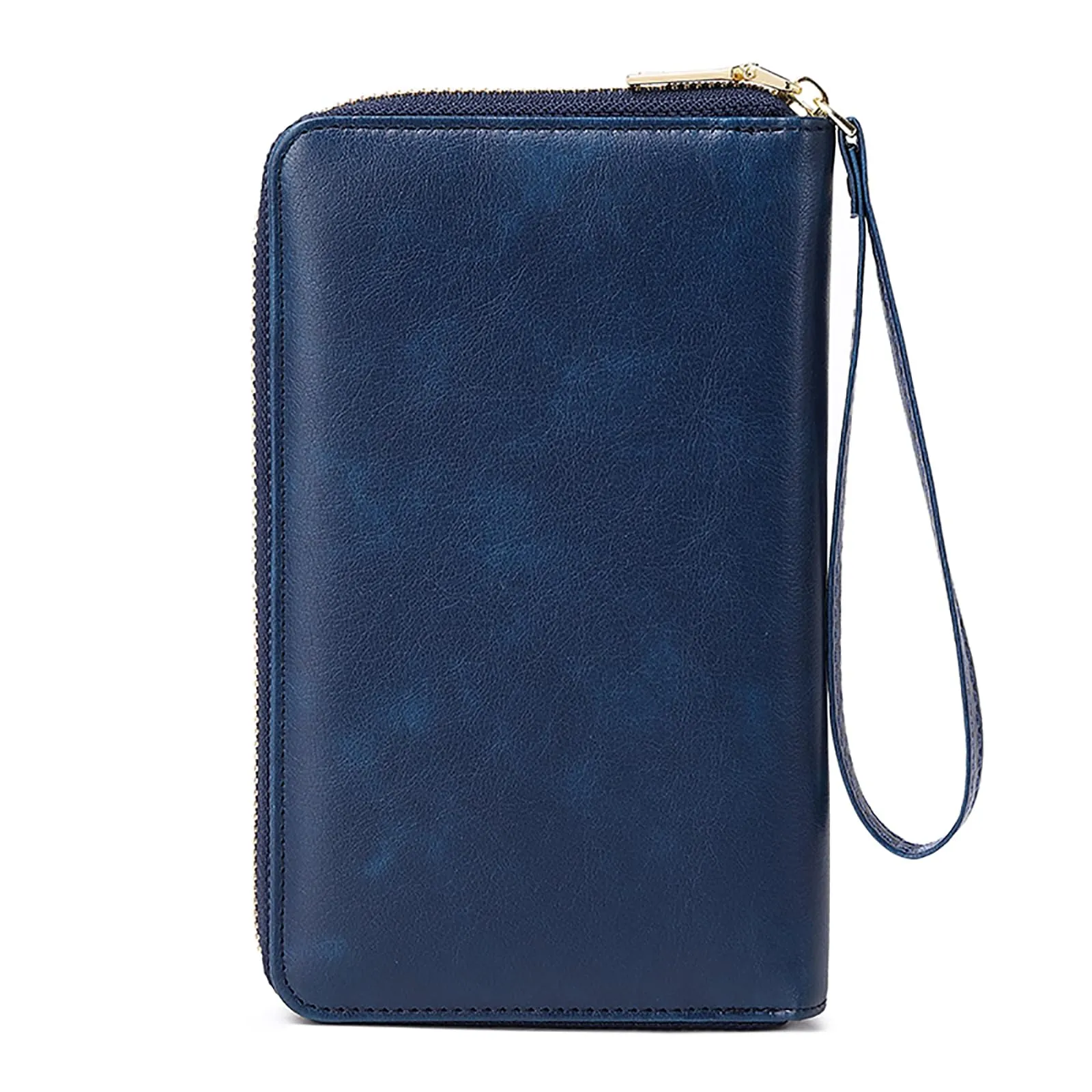 Toctax Custodia per passaporto in pelle per uomo e donna, Blu scuro A., 19 x 11.5 x 2 cm, tinta unita - immagine 2