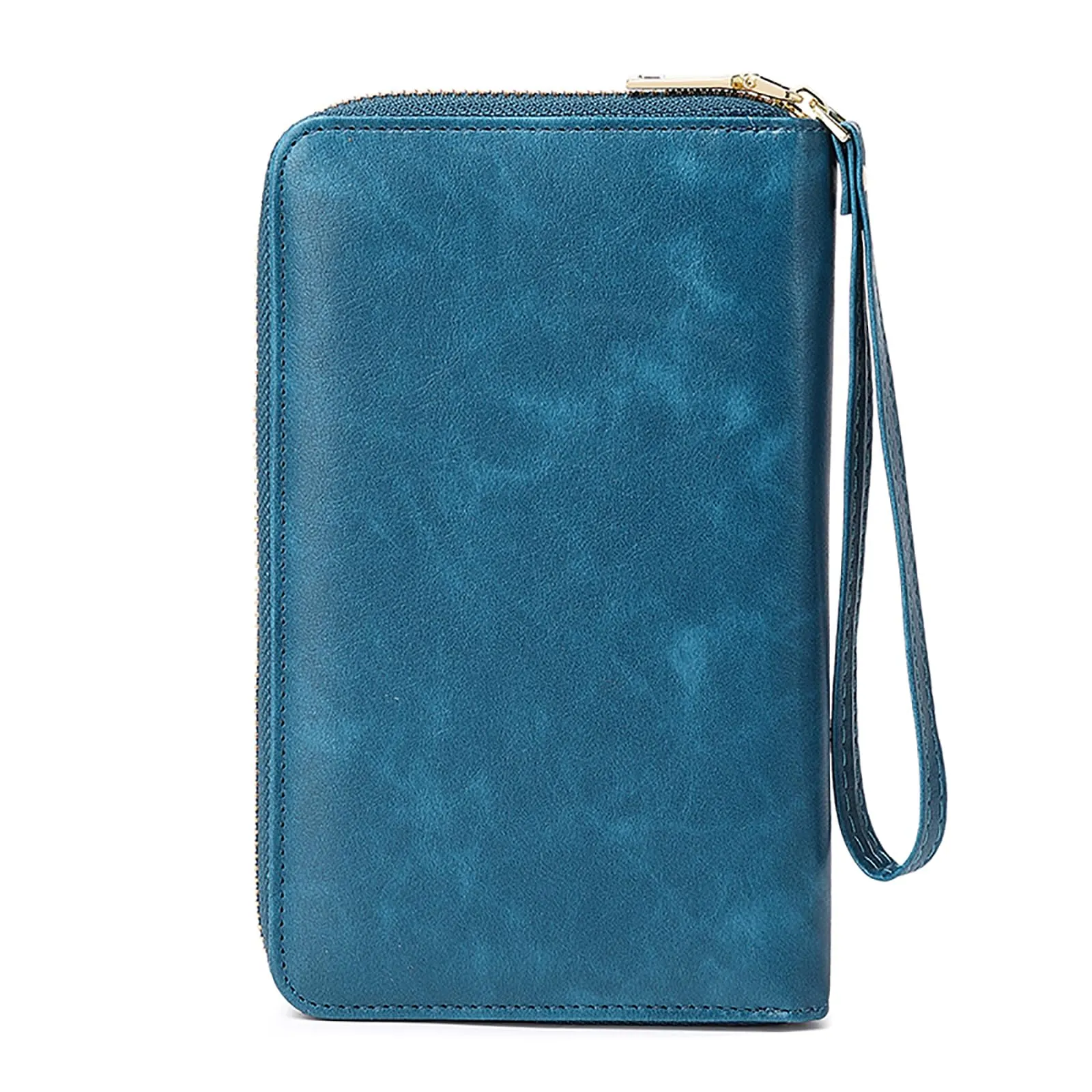Toctax Custodia per Passaporto in Pelle con Blocco RFID, Blu Scuro B., 19 x 11.5 x 2 cm - immagine 2