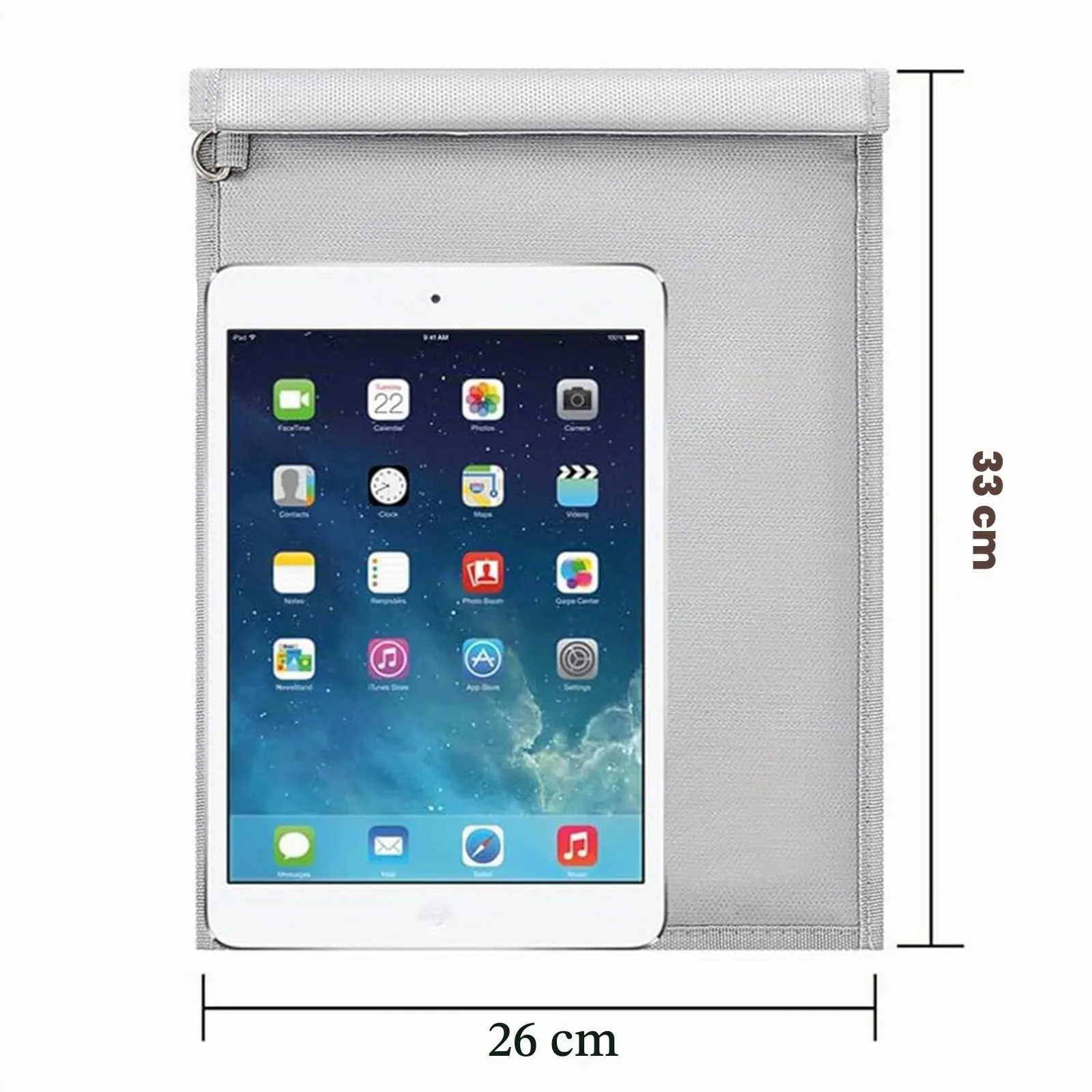 ELLENNE Borsa Faraday Schermata RFID, GPS, WiFi, 5G, Ignifuga, Large (33 x 26 cm) - immagine 2