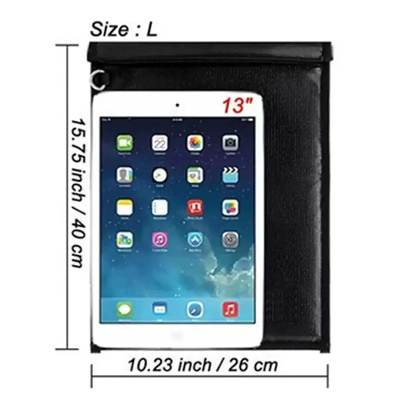 ELLENNE Borsa Faraday Schermata RFID, GPS, WiFi, 5G, Ignifuga, Large (33 x 26 cm) - immagine 2