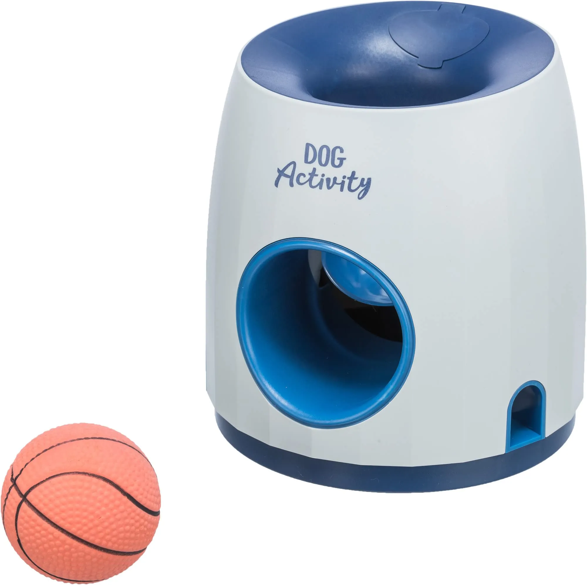 TRIXIE Ball & Treat - Giocattolo intelligente per cani, distributore di croccantini con pallina inclusa (ø6cm), ø17×18cm - immagine 1