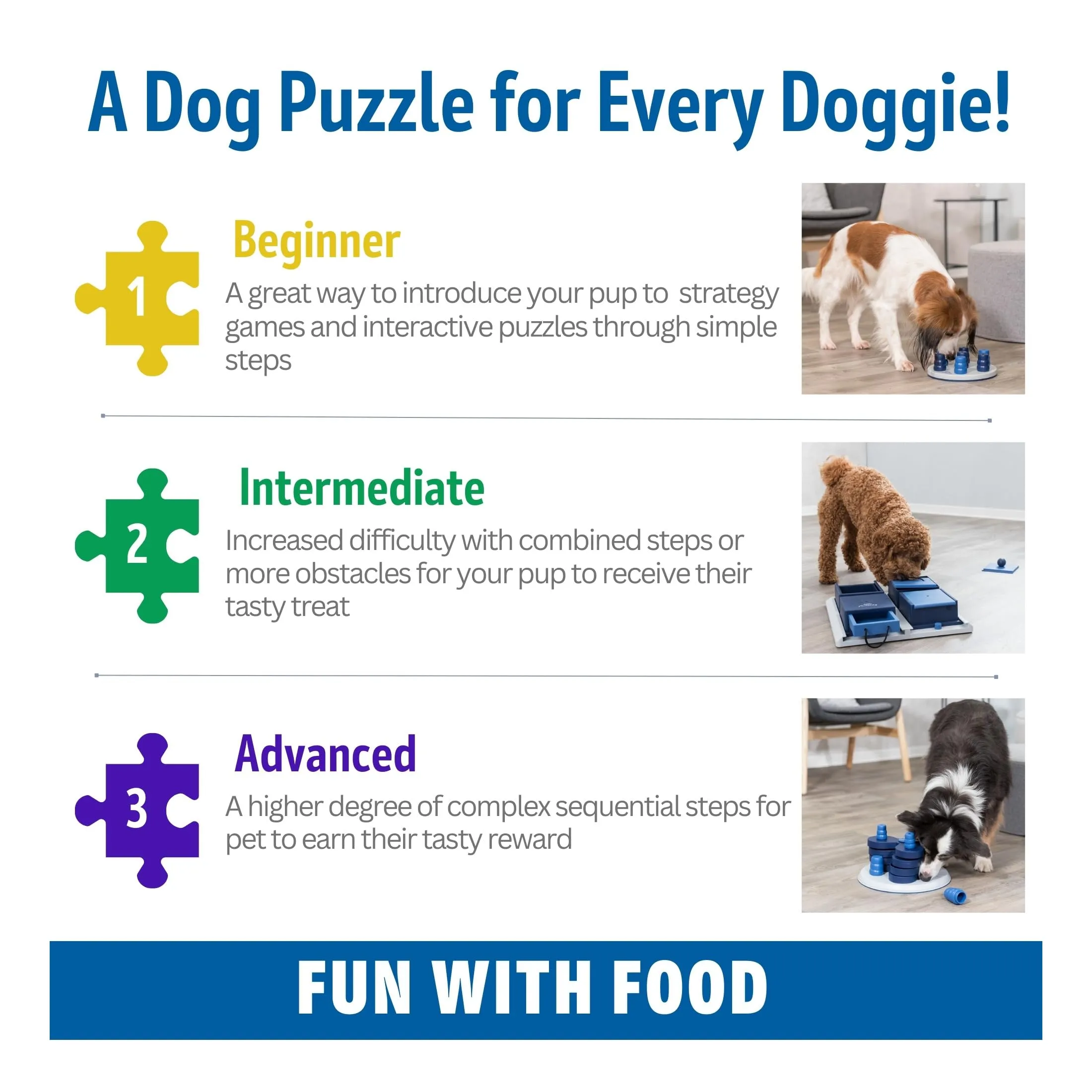 TRIXIE Ball & Treat - Giocattolo intelligente per cani, distributore di croccantini con pallina inclusa (ø6cm), ø17×18cm - immagine 7