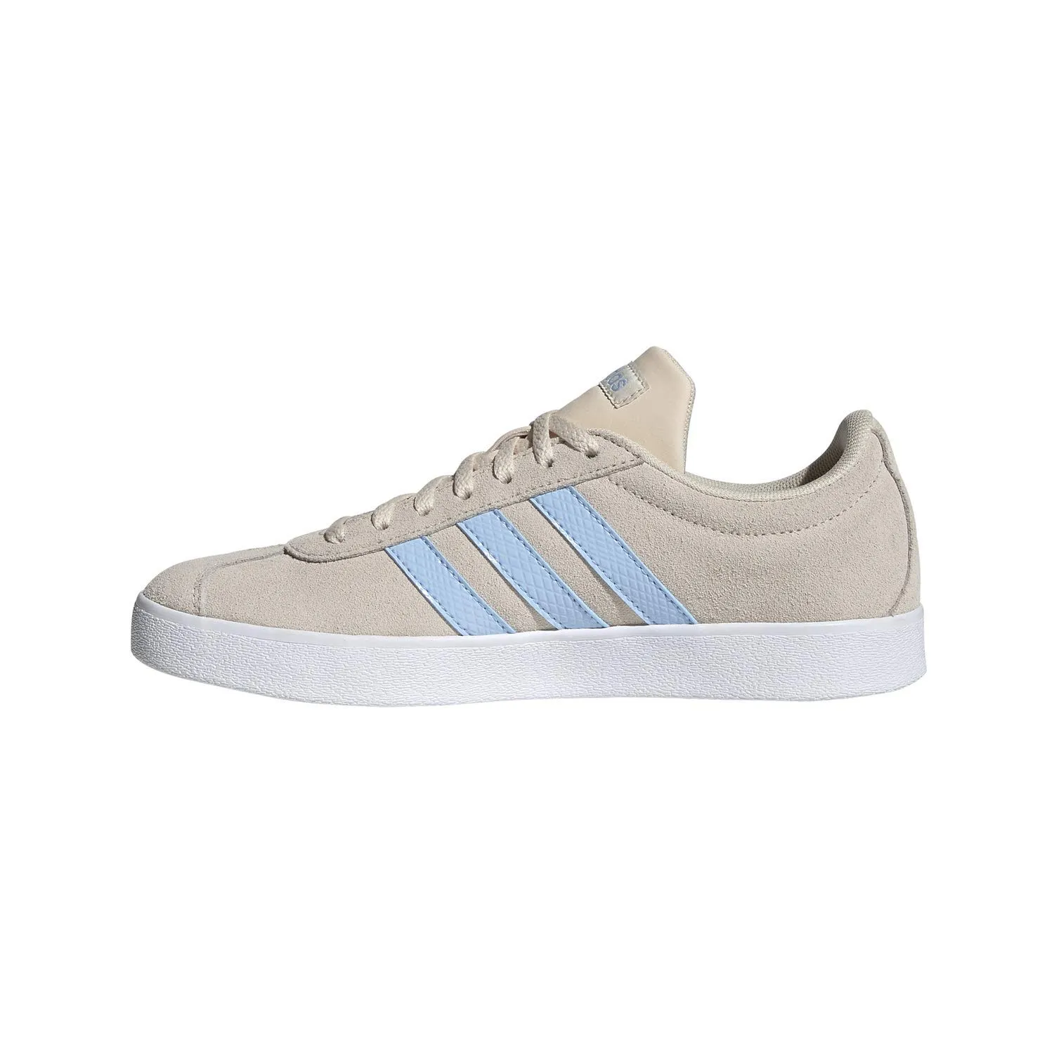 adidas VL Court 2.0 Scarpe da Ginnastica Donna, Beige Lino Bright Blue White, 38 EU - immagine 5