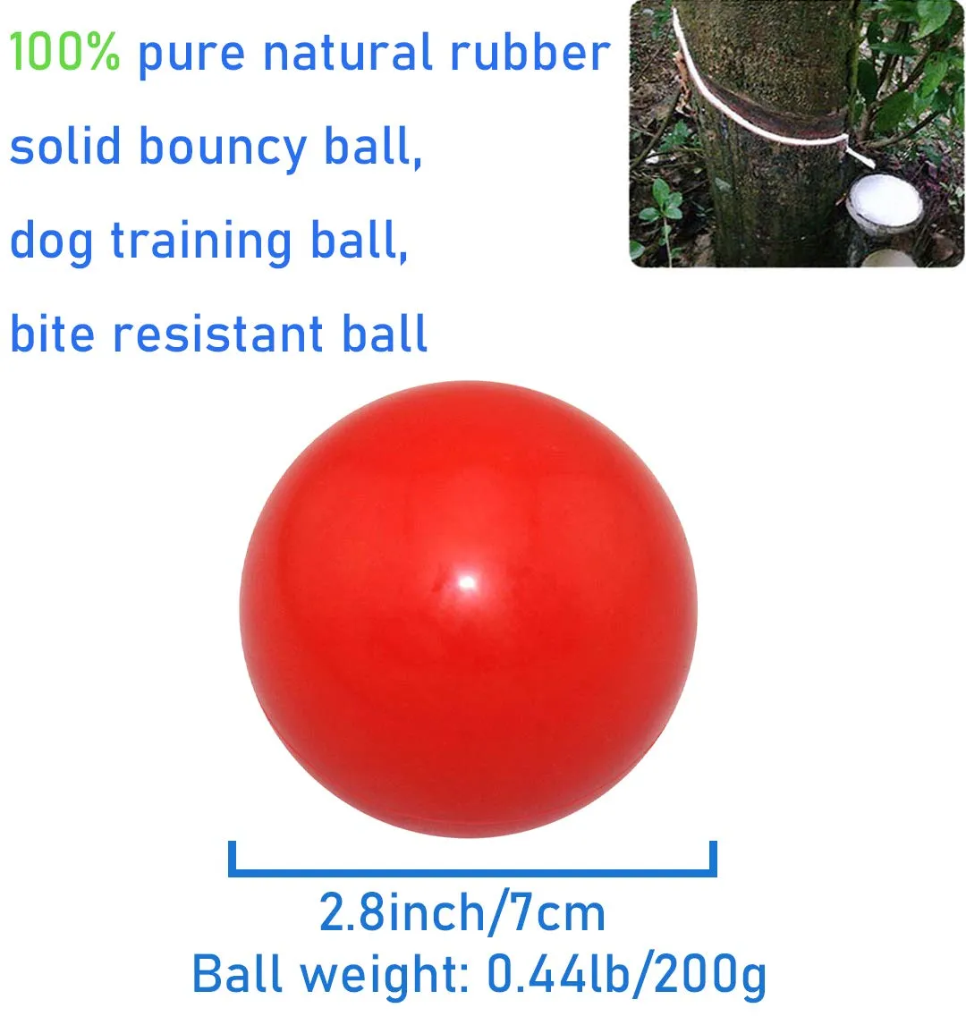 MMSGA Pallina per Cani in Gomma Naturale, 7 cm, Rosso - immagine 2
