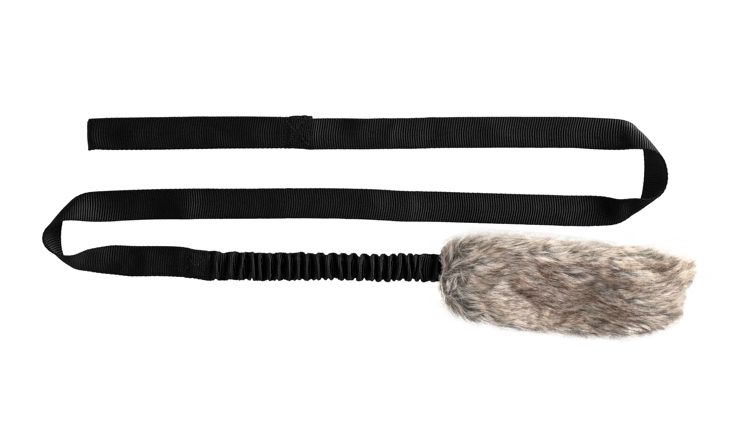 Dingo Waldemar Rutkowski Giocattolo per Cani in Pelliccia Artificiale con Squeaker e Manico Elastico, 150 cm, Nero (15585) - immagine 1