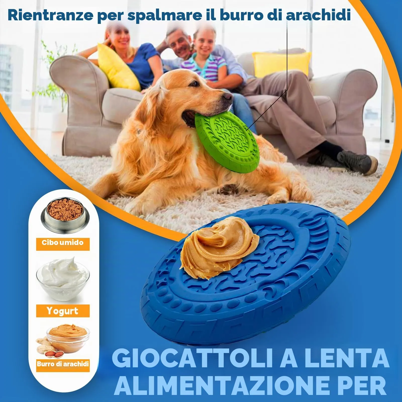 TFSZE Giocattolo Massaggiagengive e Spazzolino da Denti per Cani Taglia Grande, Resistente (Arancione) - immagine 6