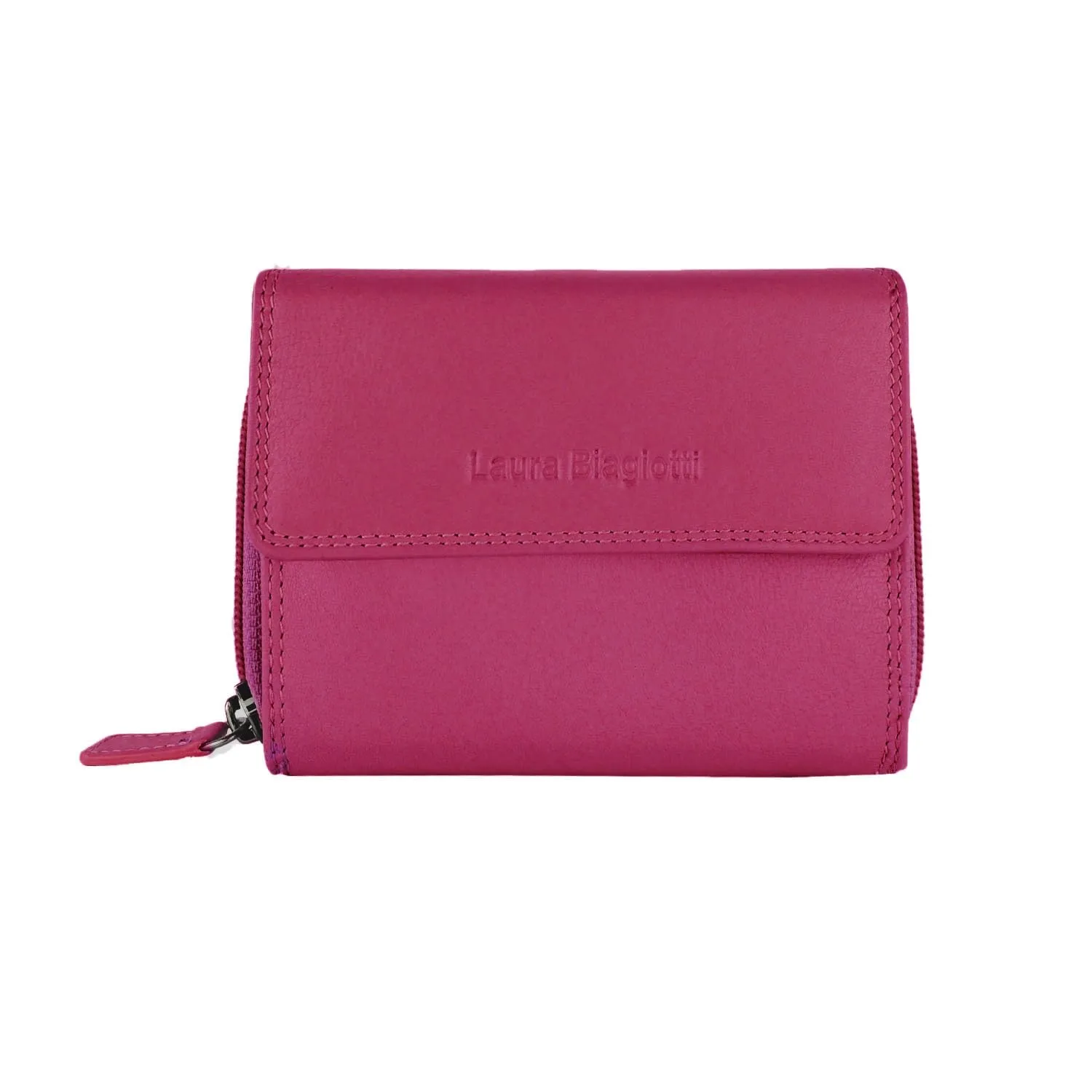Laura Biagiotti Portafoglio Donna in Vera Pelle - Fucsia 208 - immagine 1