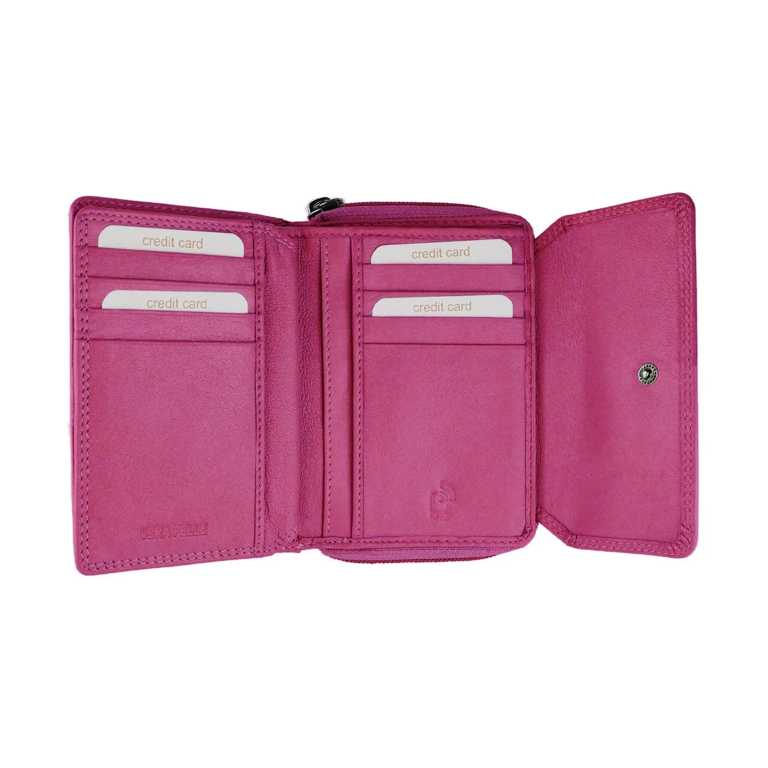 Laura Biagiotti Portafoglio Donna in Vera Pelle - Fucsia 208 - immagine 2