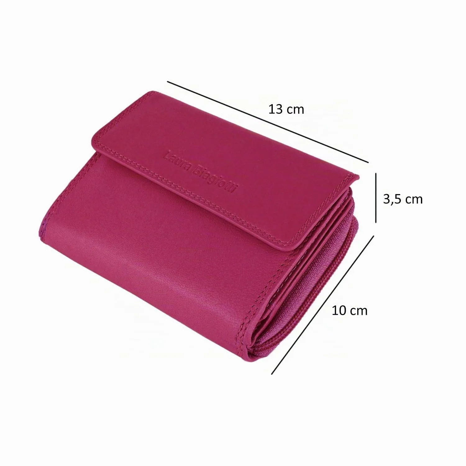 Laura Biagiotti Portafoglio Donna in Vera Pelle - Fucsia 208 - immagine 5