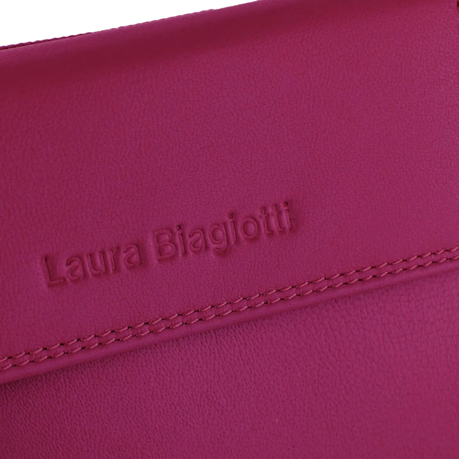 Laura Biagiotti Portafoglio Donna in Vera Pelle - Fucsia 208 - immagine 7