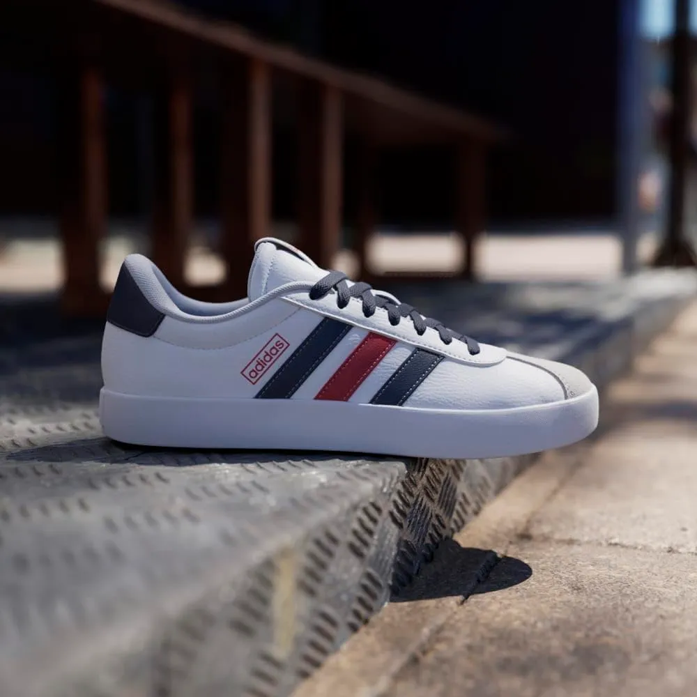 adidas VL Court Shoes - Cloud White/Navy Blue/Better Scarlet - 42 2/3 EU - immagine 2