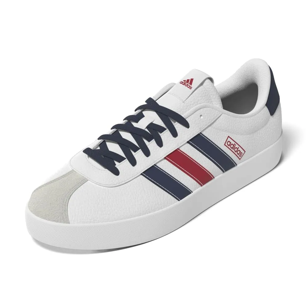 adidas VL Court Shoes, Cloud White/Navy Blue/Better Scarlet, 41 1/3 EU - immagine 4