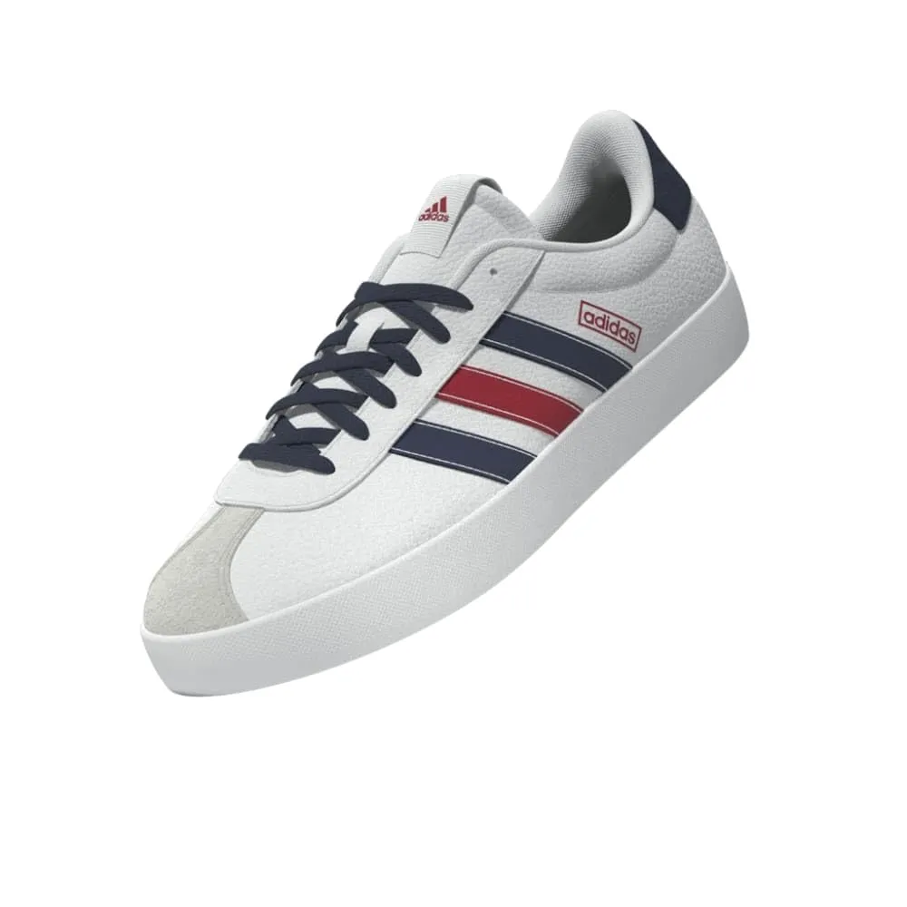 adidas VL Court Shoes, Cloud White/Navy Blue/Better Scarlet, 41 1/3 EU - immagine 6