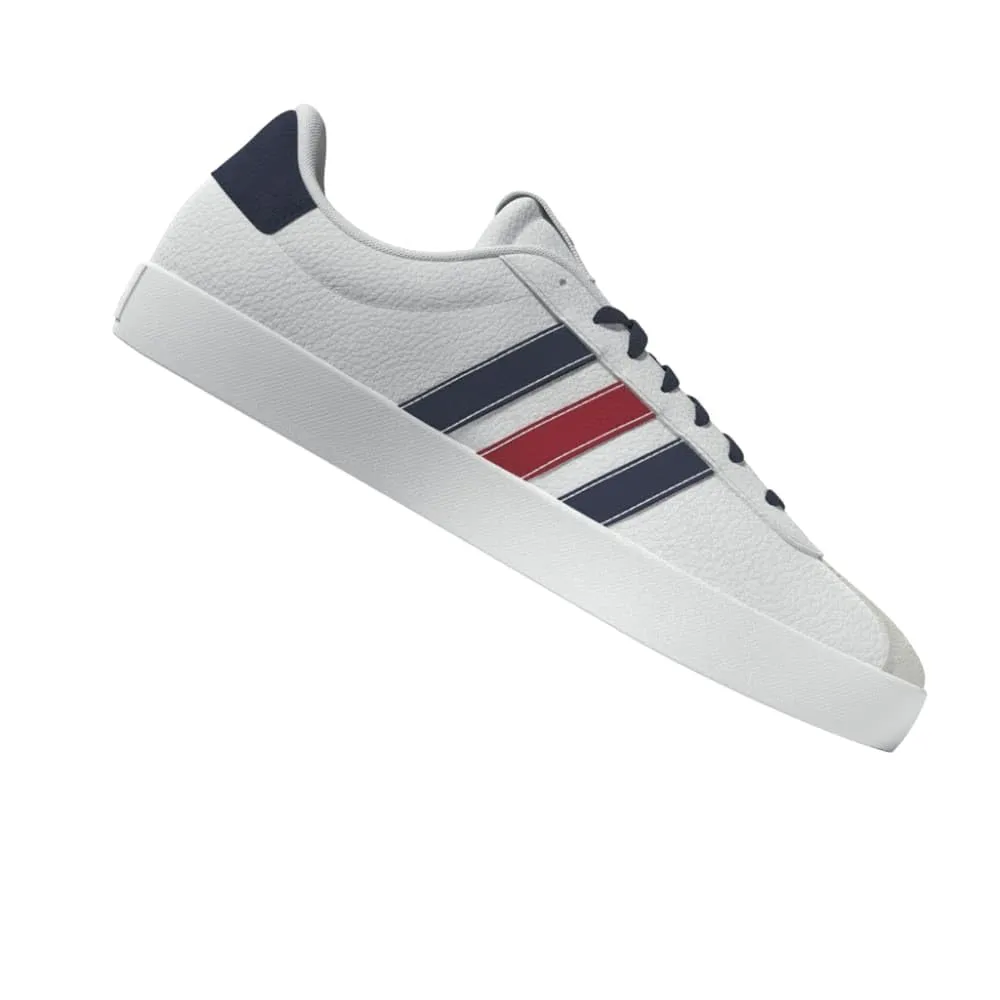 adidas VL Court Shoes, Cloud White/Navy Blue/Better Scarlet, 41 1/3 EU - immagine 9