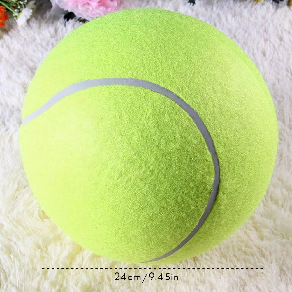 Palla da tennis per cani rinforzata, 24 cm, gialla - immagine 2