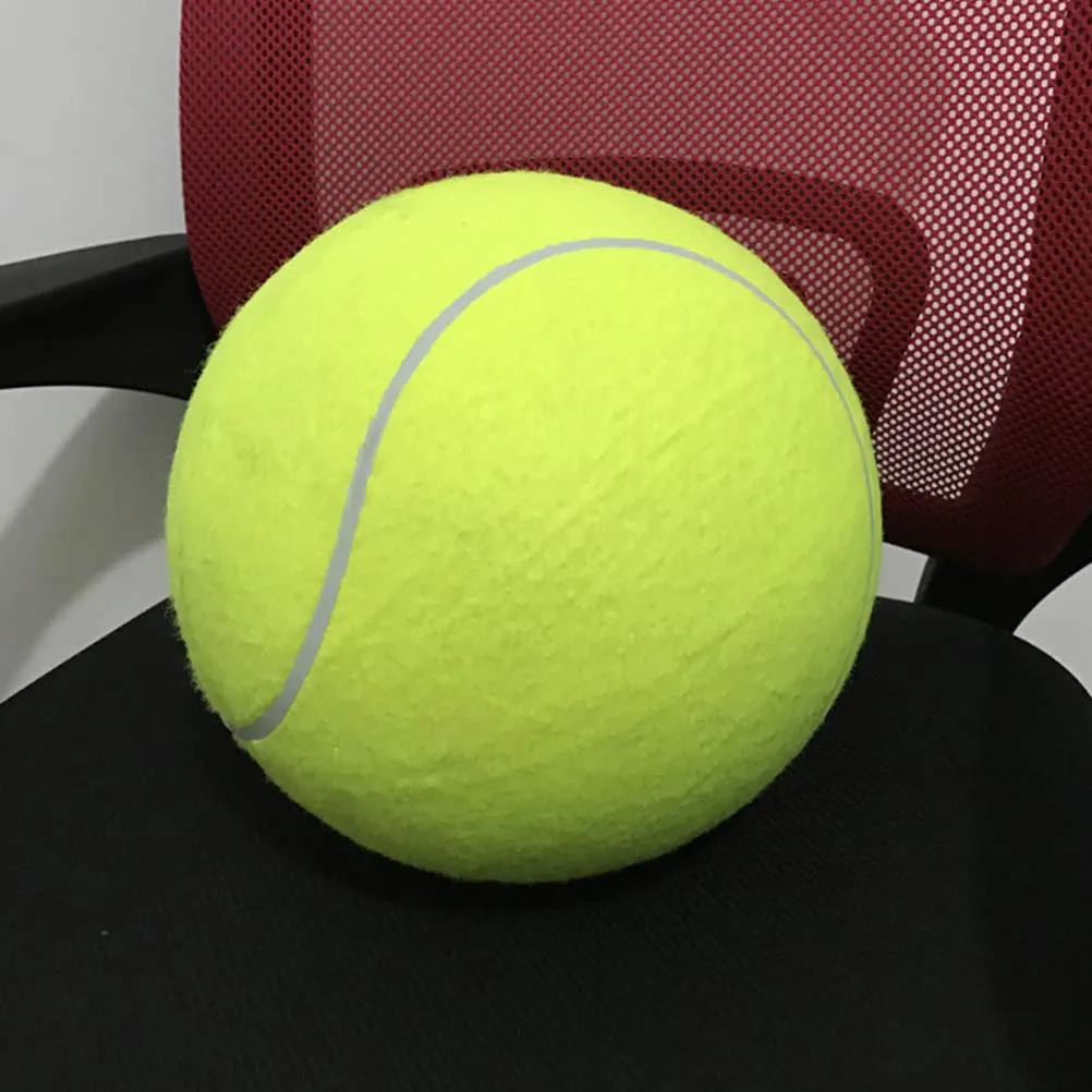 Palla da tennis per cani rinforzata, 24 cm, gialla - immagine 3