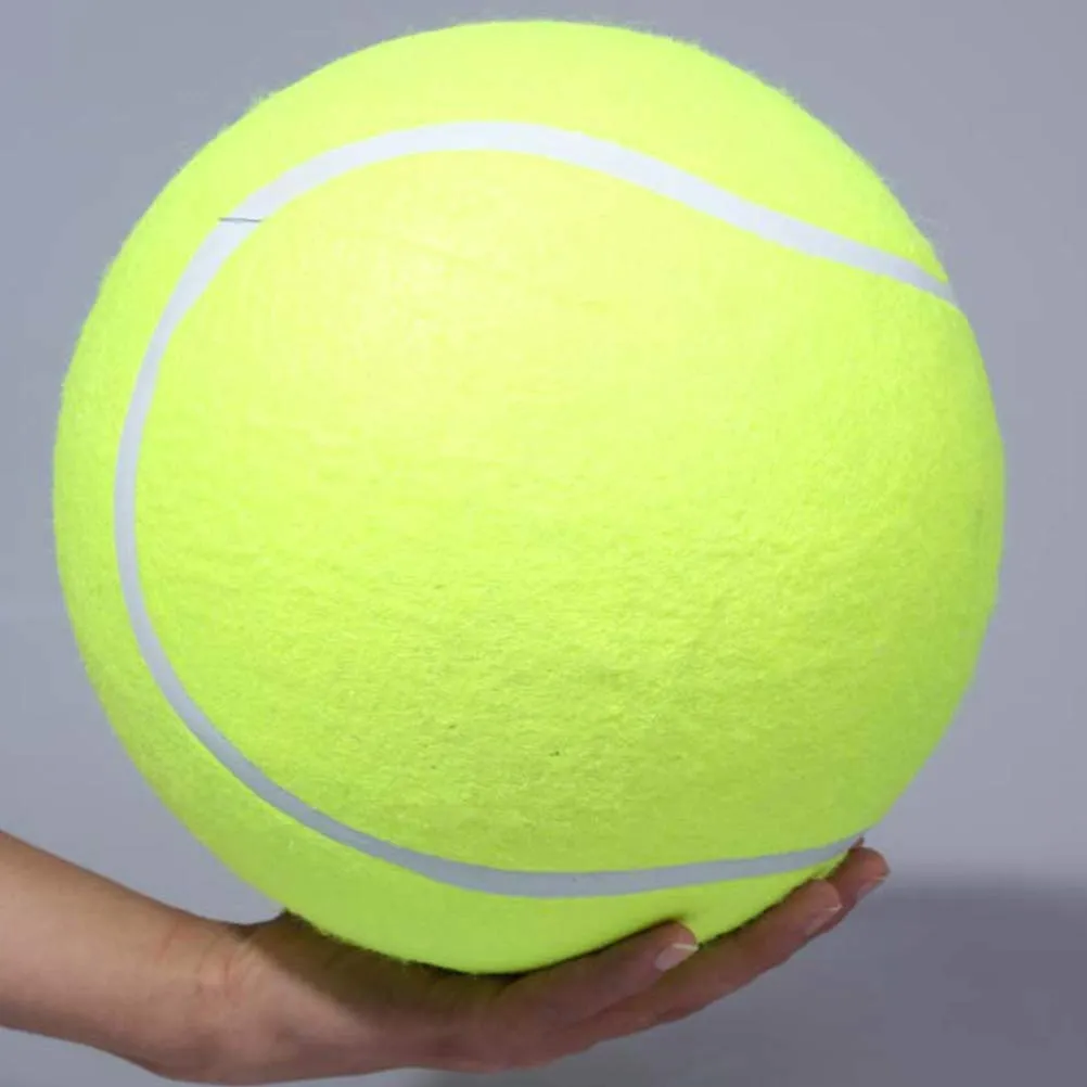 Palla da tennis per cani rinforzata, 24 cm, gialla - immagine 5