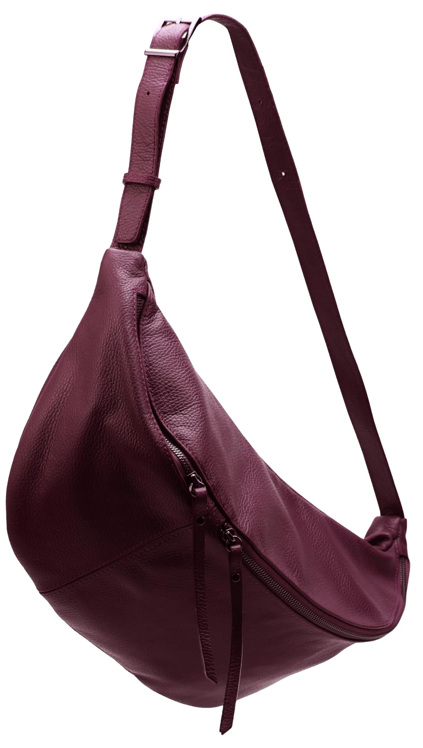 SH Leder Daniela G768 Marsupio in Vera Pelle, Rosso Vivo, 49 x 28 cm - immagine 1