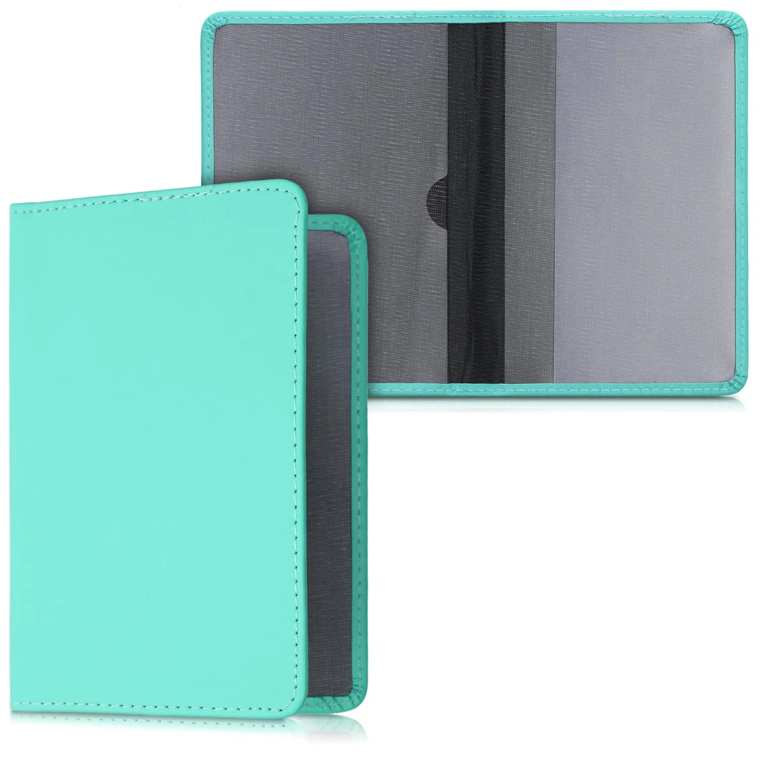 kwmobile Custodia in pelle PU per Libretto di Circolazione e Patente, Menta - immagine 6