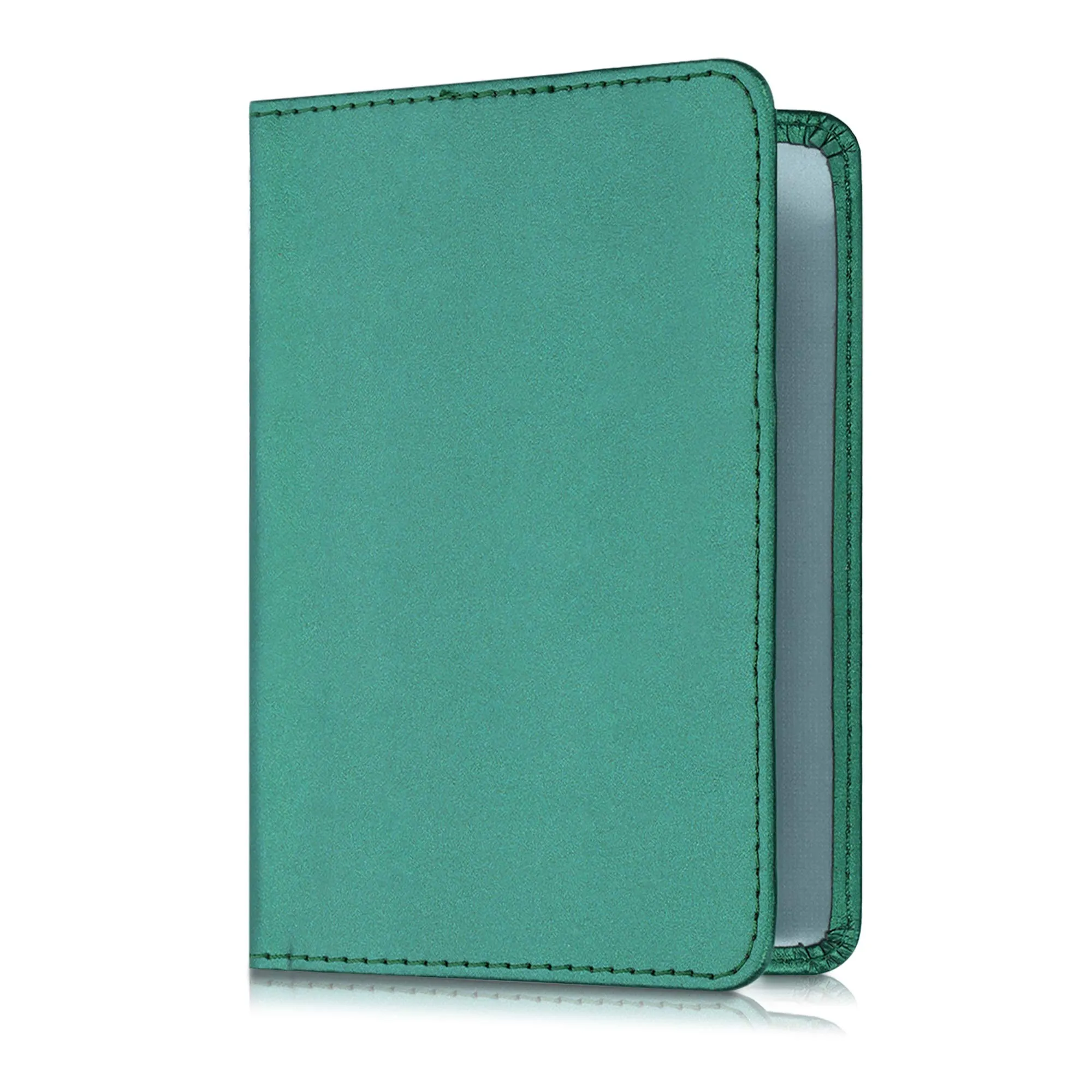 kwmobile Custodia in pelle PU per Libretto di Circolazione e Patente, Verde Scuro - immagine 2