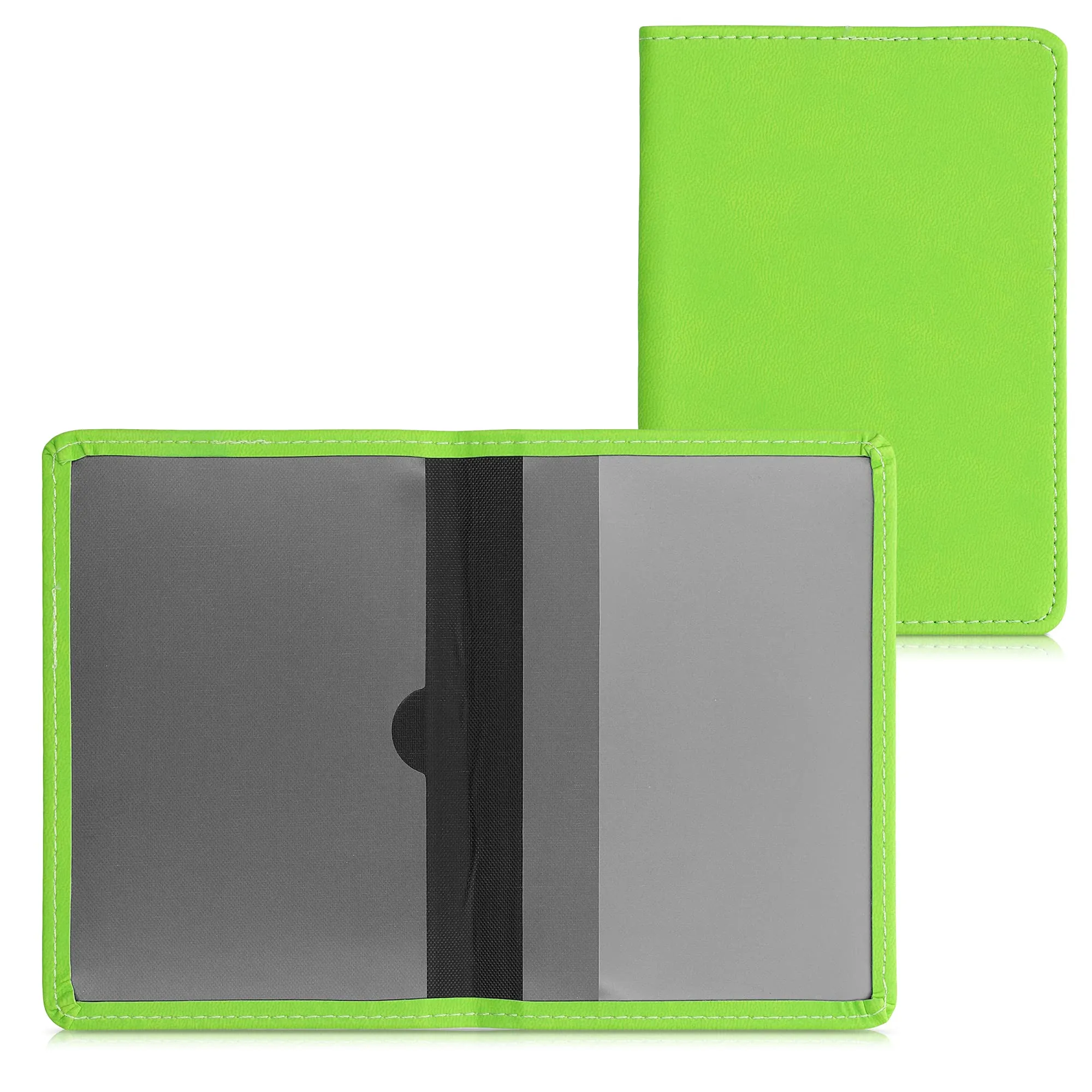 kwmobile Custodia in pelle PU per Libretto Circolazione Auto e Patente, verde - immagine 1