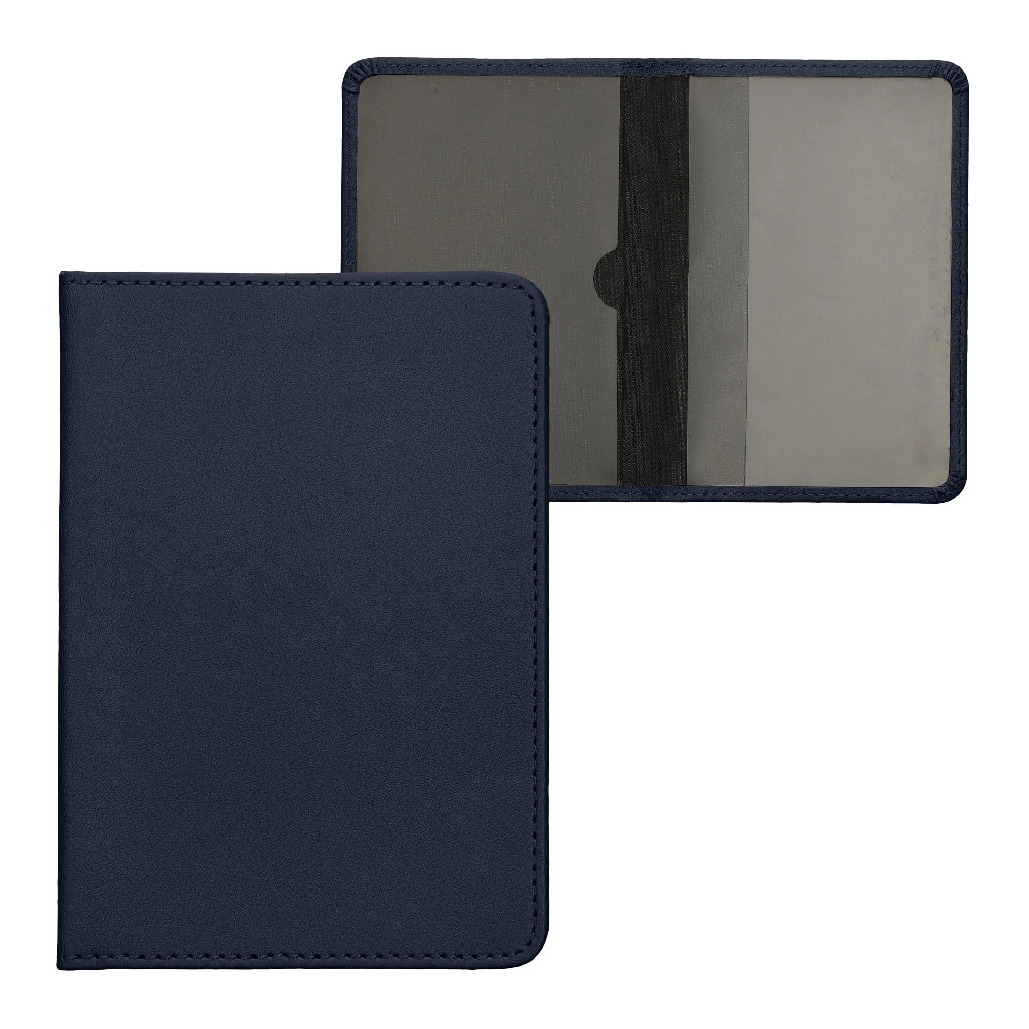 kwmobile Custodia in pelle PU per Libretto di Circolazione e Patente, Blu Scuro - immagine 7