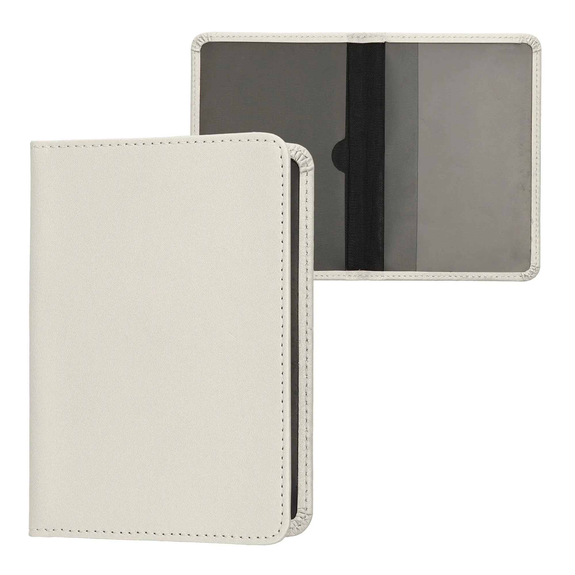 kwmobile Custodia in pelle PU per Libretto di Circolazione e Patente, Bianco - immagine 1