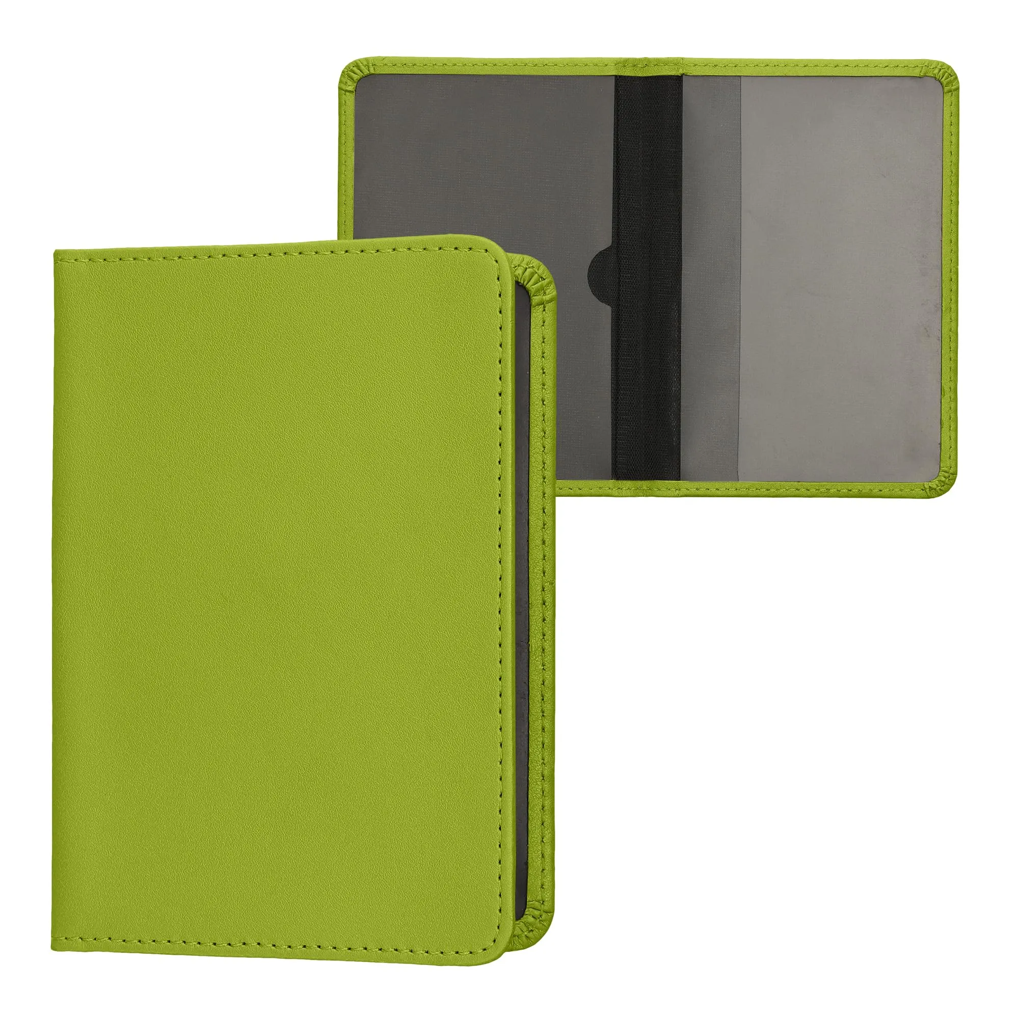 kwmobile Custodia in pelle PU per Libretto di Circolazione e Patente, Verde Lime - immagine 1
