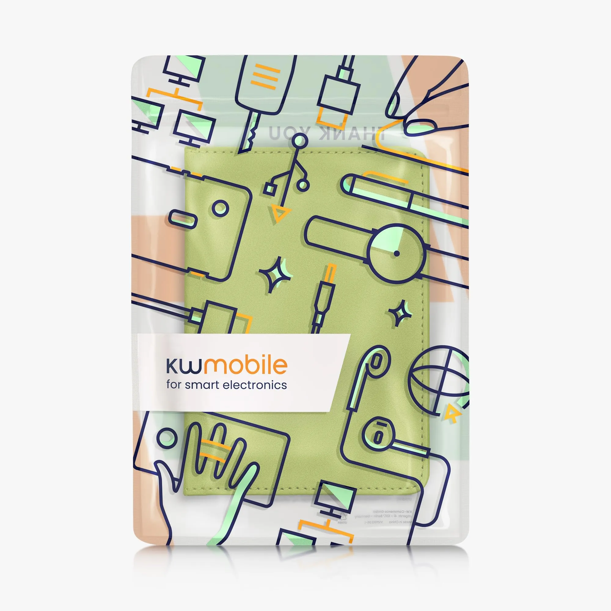 kwmobile Custodia in pelle PU per Libretto di Circolazione e Patente, Verde Lime - immagine 6