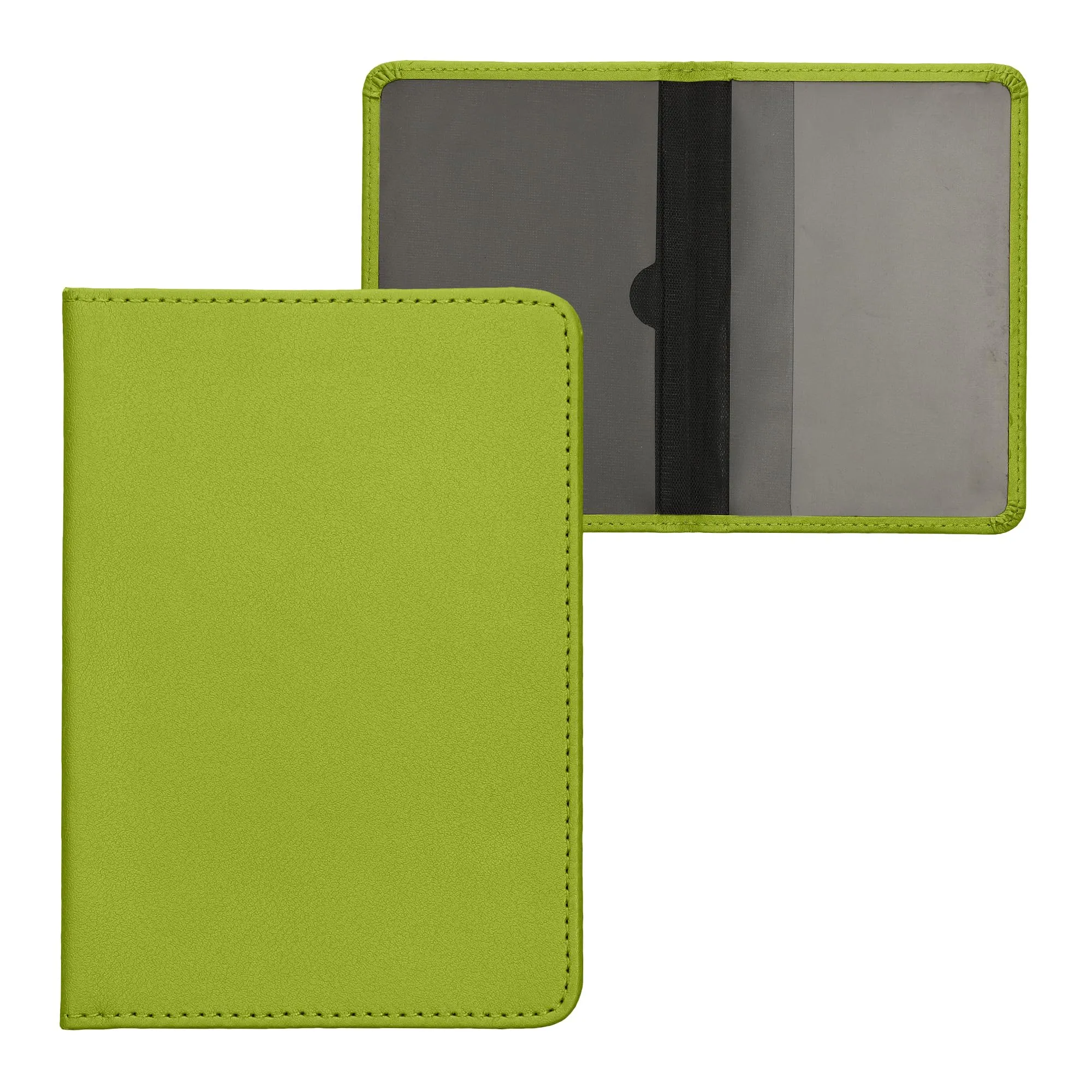 kwmobile Custodia in pelle PU per Libretto di Circolazione e Patente, Verde Lime - immagine 7