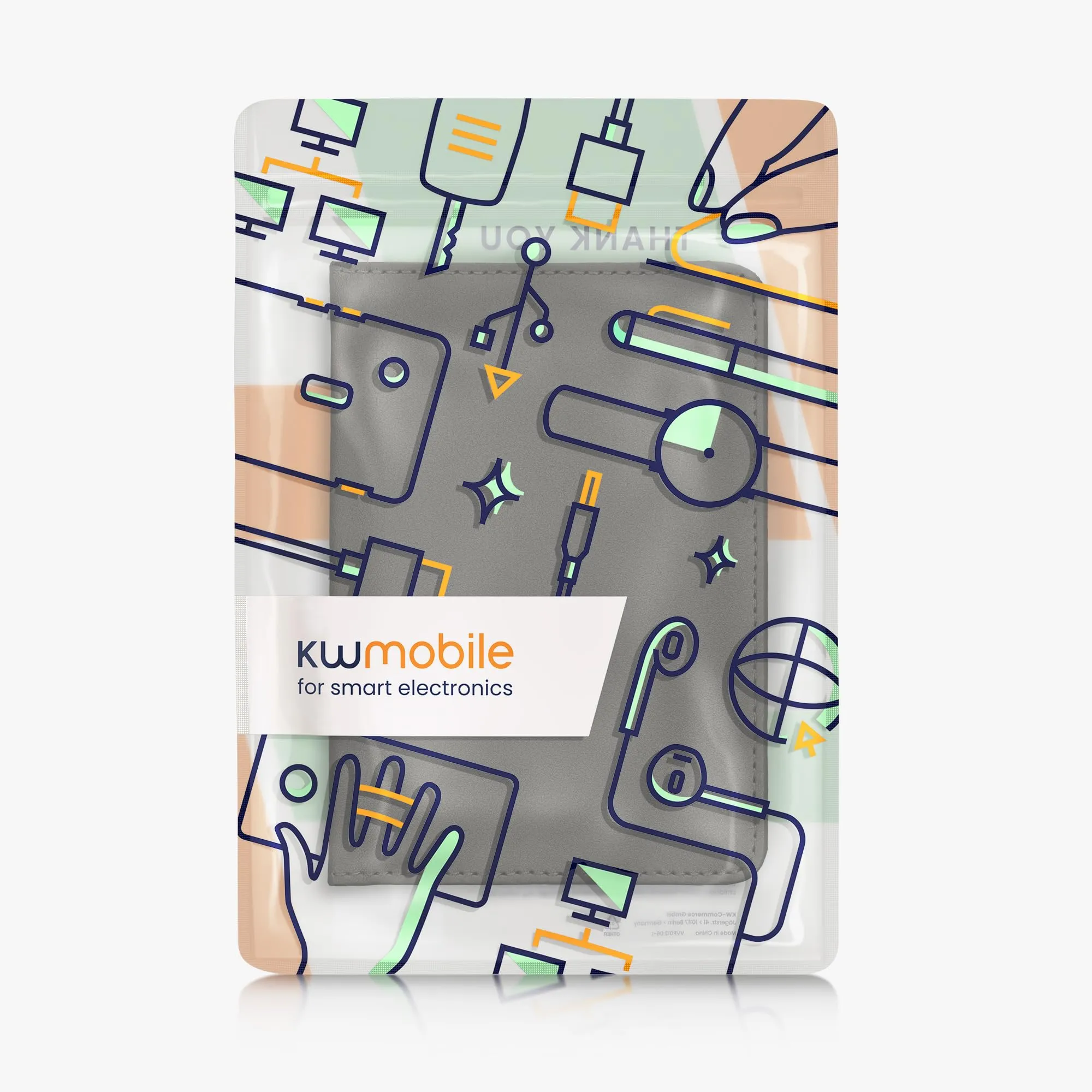 kwmobile Custodia in pelle PU per Libretto di Circolazione e Patente, Stone Dust - immagine 6
