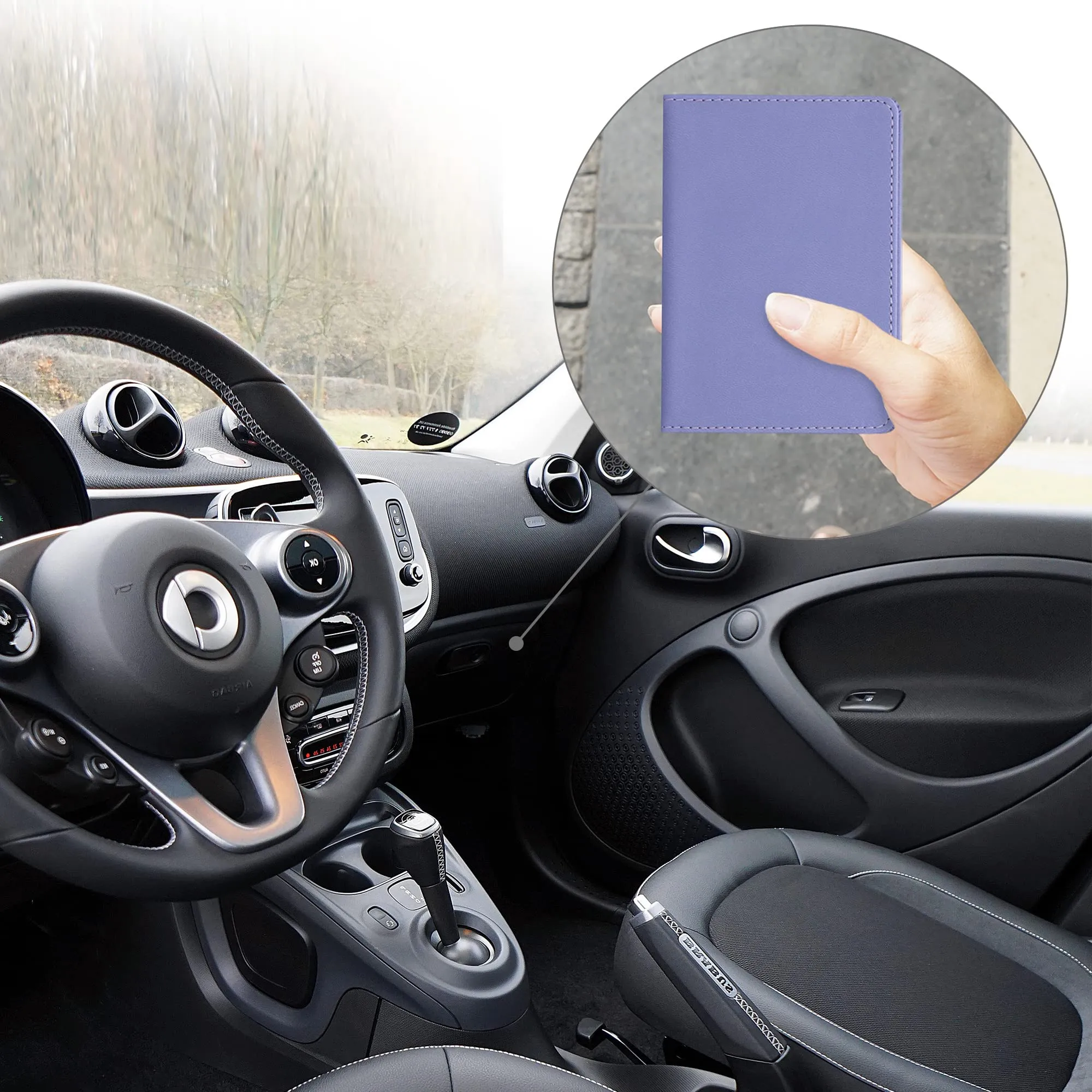 kwmobile Custodia in pelle PU per Libretto di Circolazione e Patente, Lavanda - immagine 4