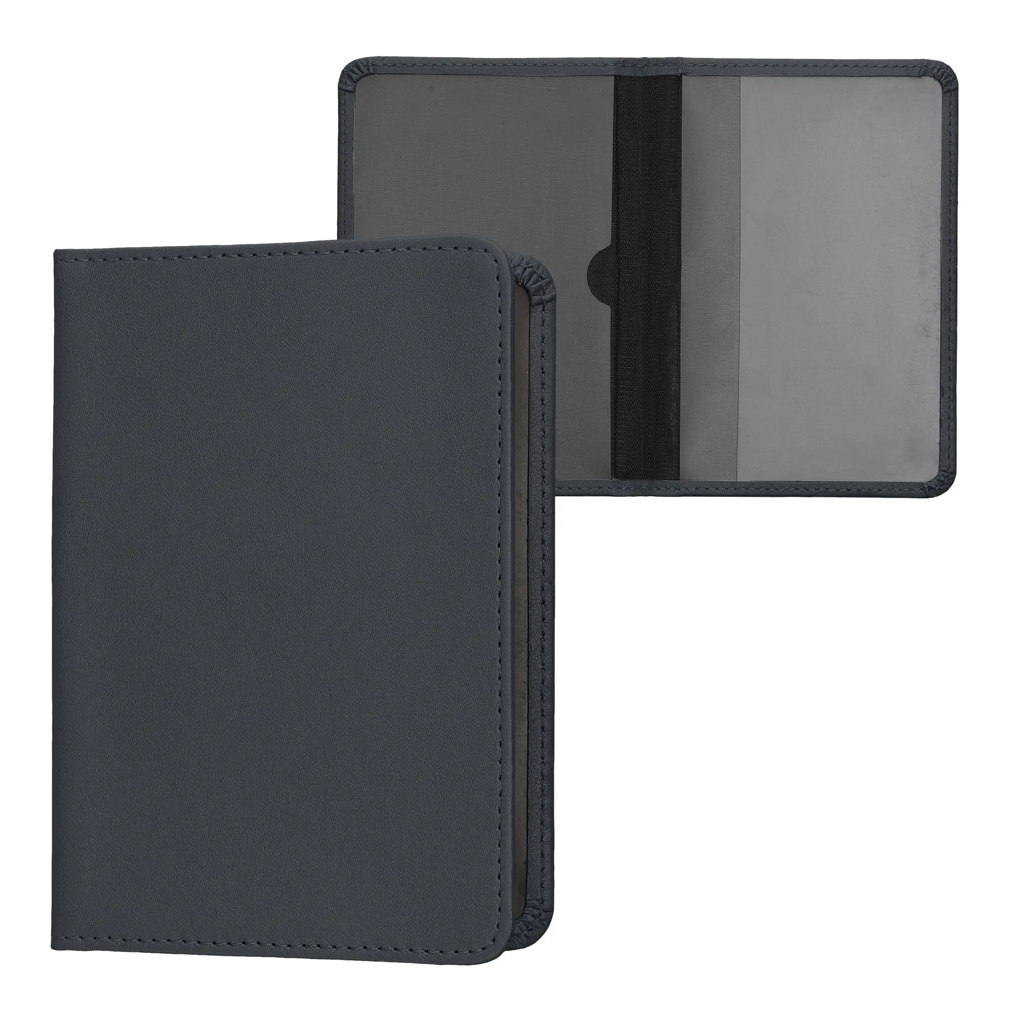 kwmobile Custodia in pelle PU per Libretto di Circolazione e Patente, Grigio Blu - immagine 1