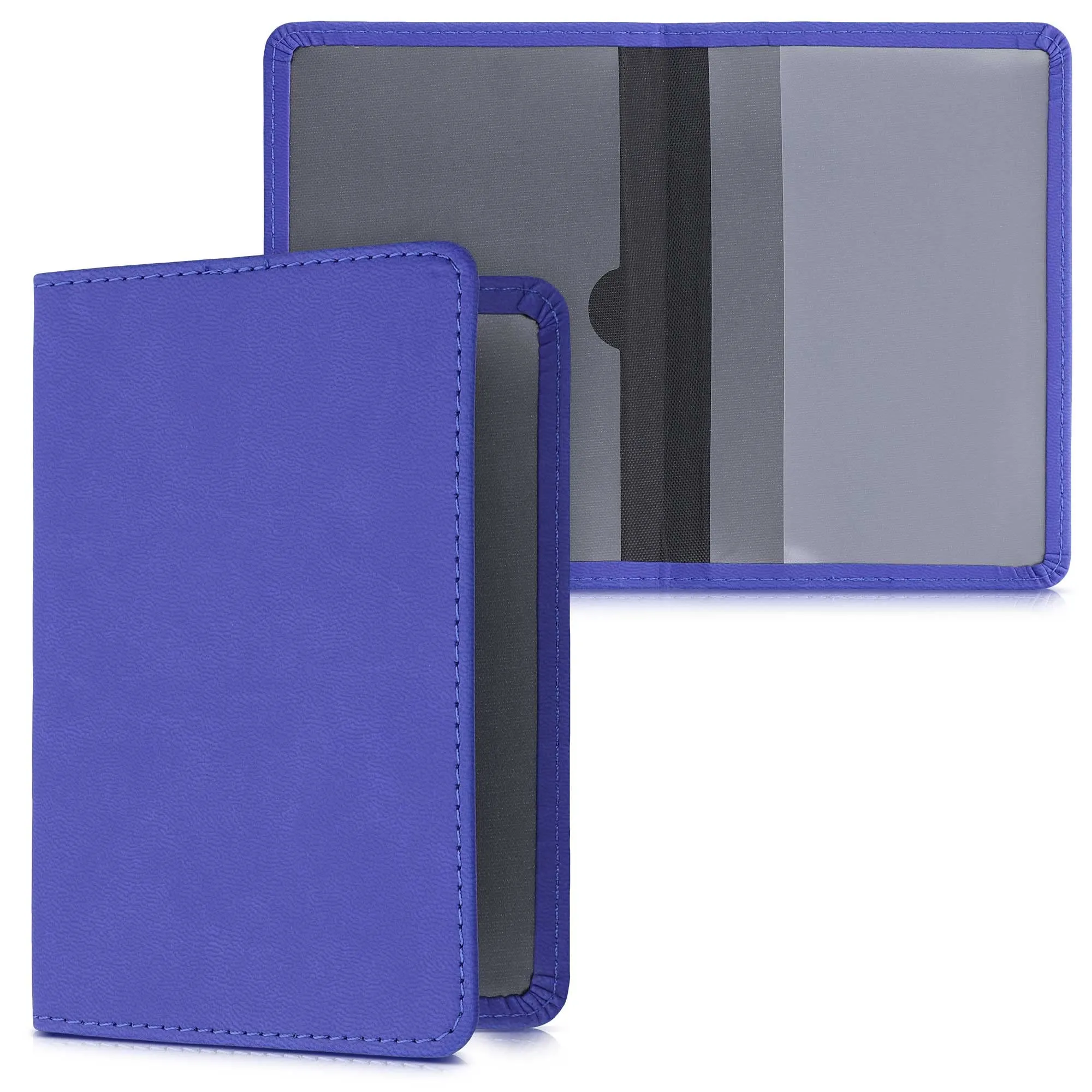 kwmobile Custodia in pelle PU per Libretto di Circolazione e Patente, Blu Baltico - immagine 5