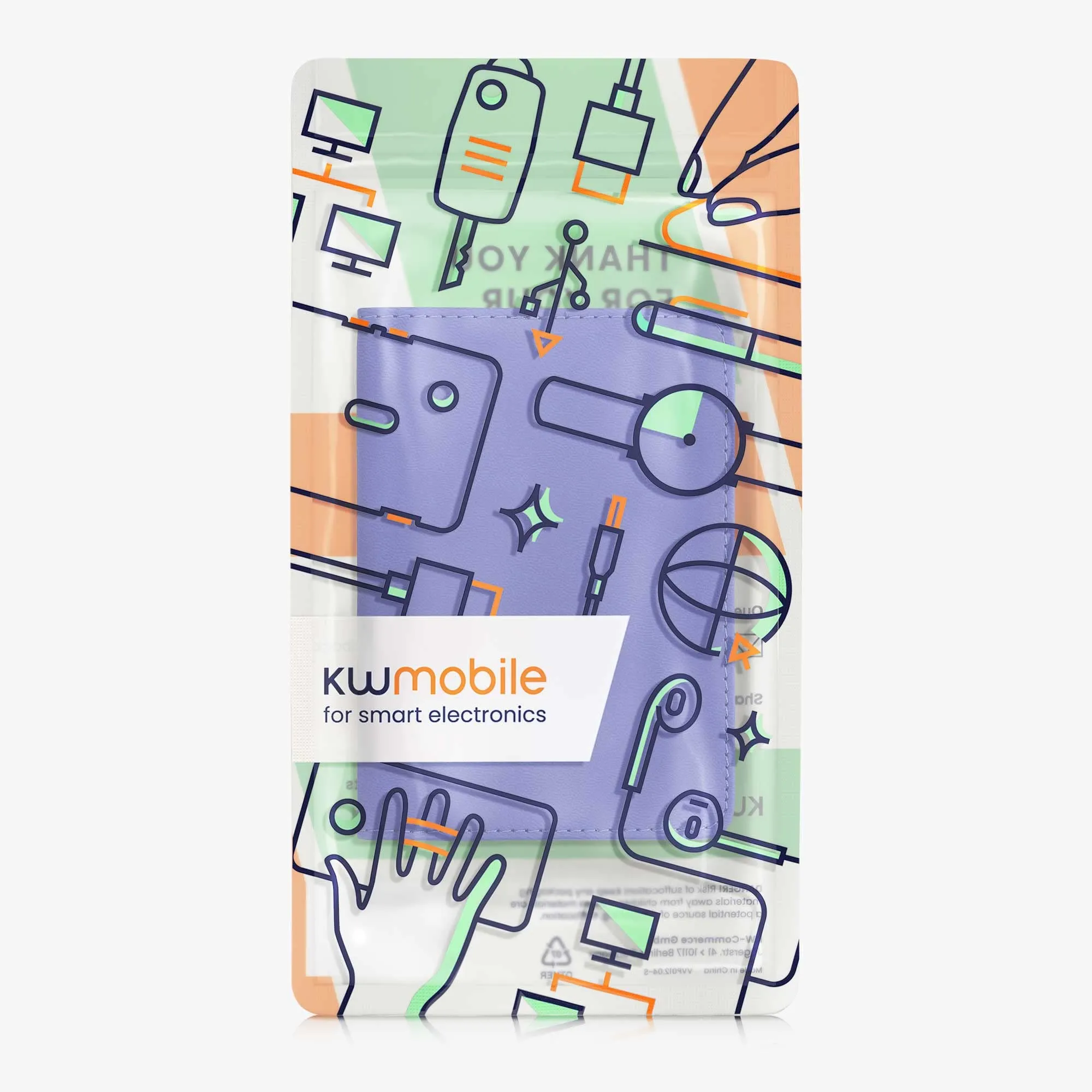 kwmobile Custodia in pelle PU per Libretto di Circolazione e Patente, Blu Baltico - immagine 7