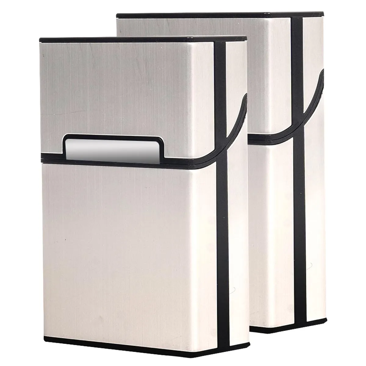 Sgehai Portasigarette in Alluminio con Chiusura Magnetica, per 20 Pezzi (Set da 2) - immagine 1