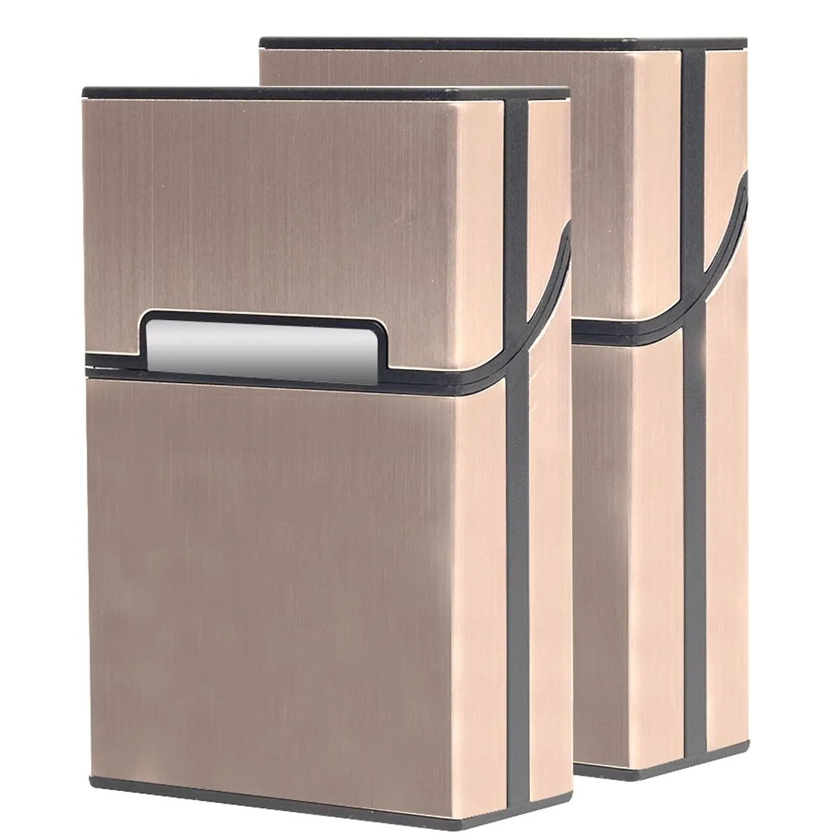 Sgehai Portasigarette in Alluminio con Chiusura Magnetica, per Scatole Standard da 20 Pezzi, Set da 2 - immagine 1