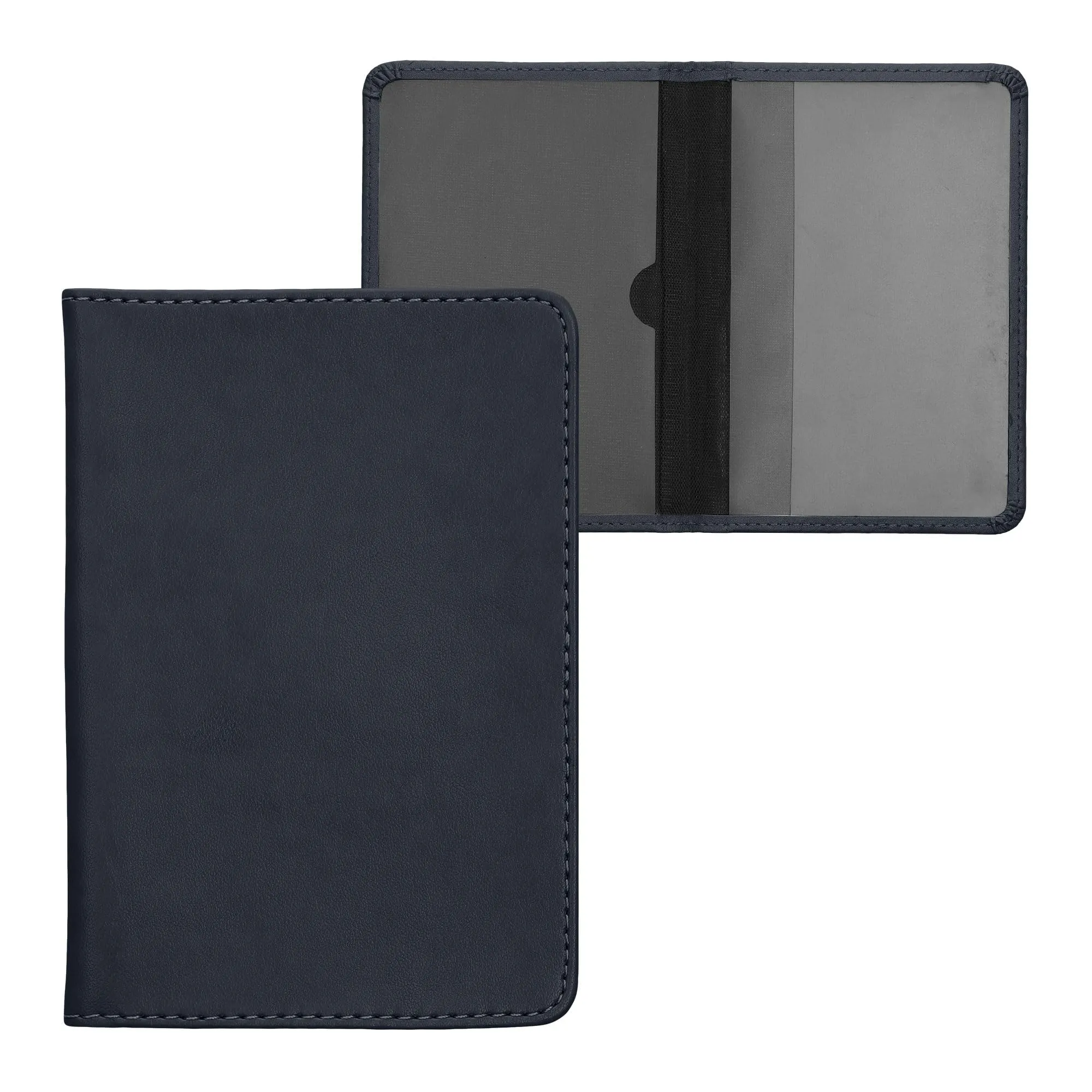kwmobile Custodia in Pelle PU per Libretto di Circolazione e Patente, Blu Marino - immagine 6