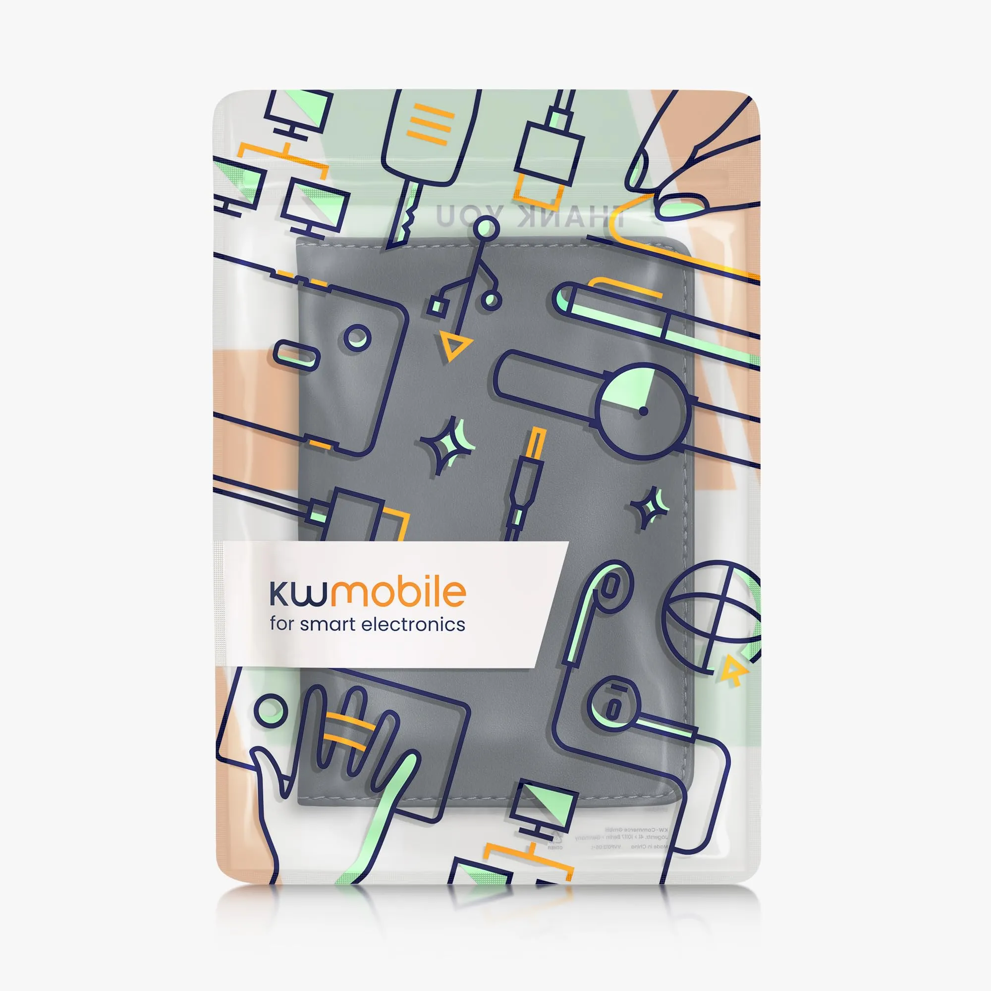 kwmobile Custodia in Pelle PU per Libretto di Circolazione e Patente, Blu Marino - immagine 7