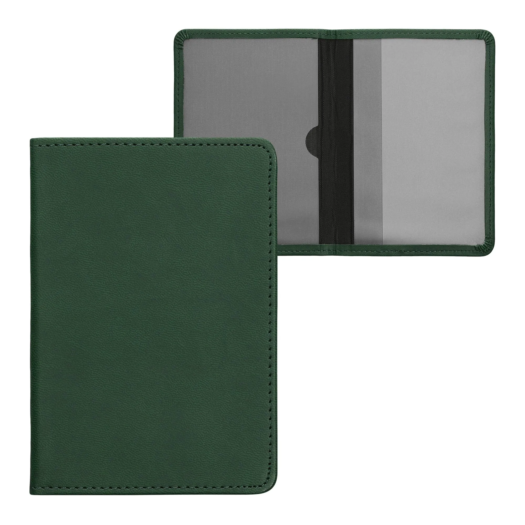 kwmobile Custodia in pelle PU per Libretto di Circolazione e Patente, Verde Militare - immagine 6