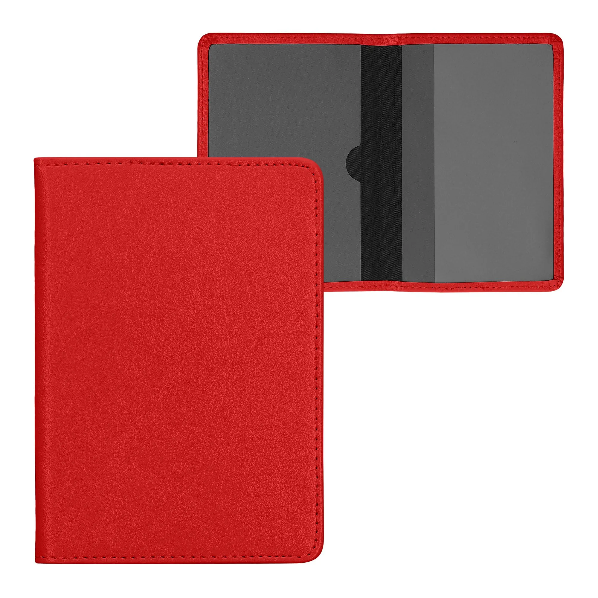 kwmobile Custodia in pelle PU per Libretto di Circolazione e Patente, Corallo Fluorescente - immagine 6