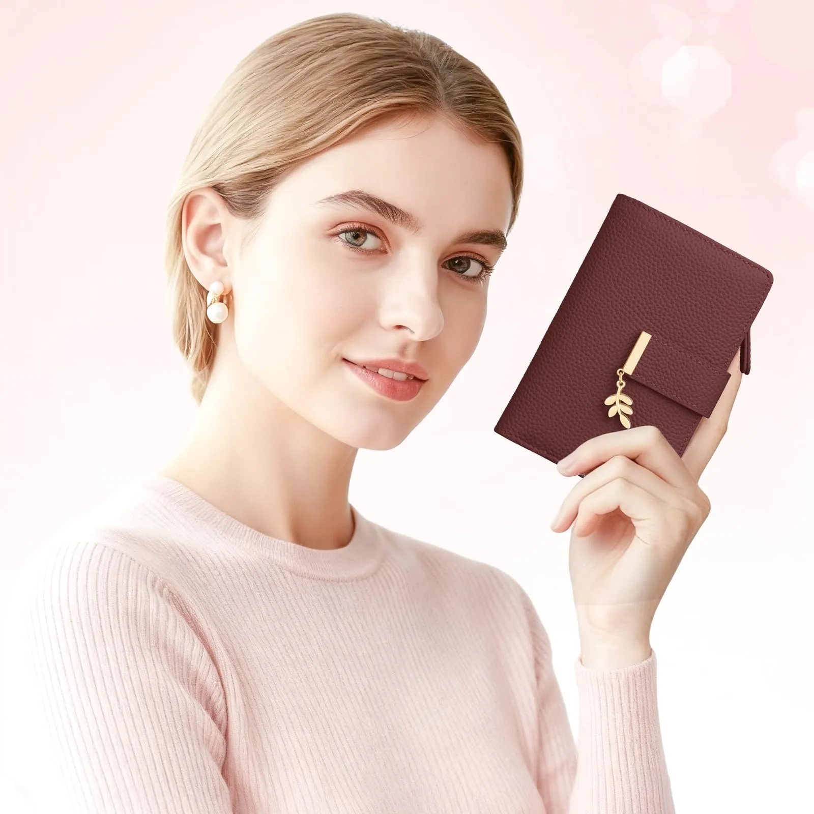 LUROON Portafoglio Medio Donna in Pelle con Blocco RFID e Portamonete - immagine 2