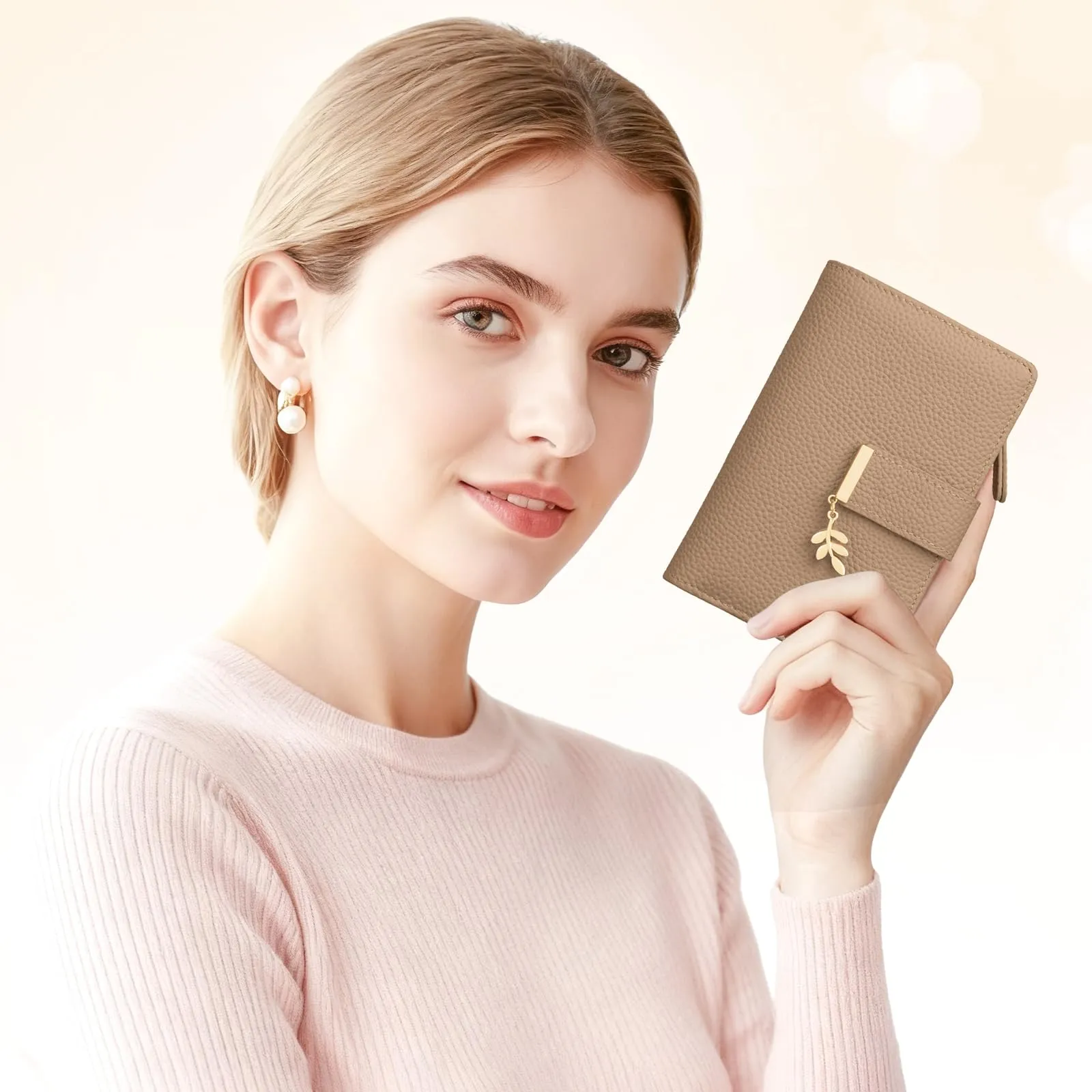 LUROON Portafoglio Medio Donna in Pelle con Blocco RFID e Portamonete - immagine 2