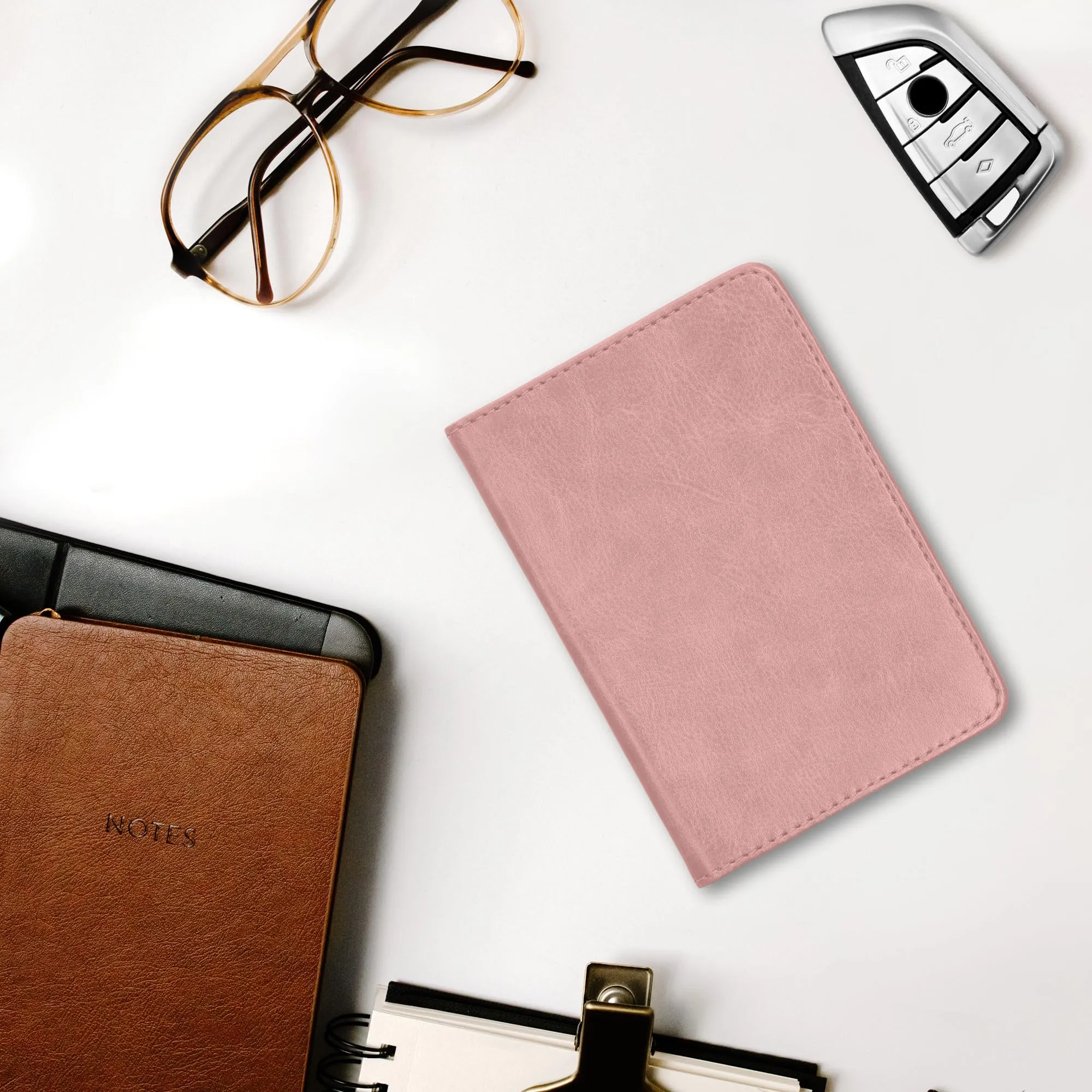 kwmobile Custodia in pelle PU per Libretto di Circolazione e Patente, Coconut Swirl - immagine 3