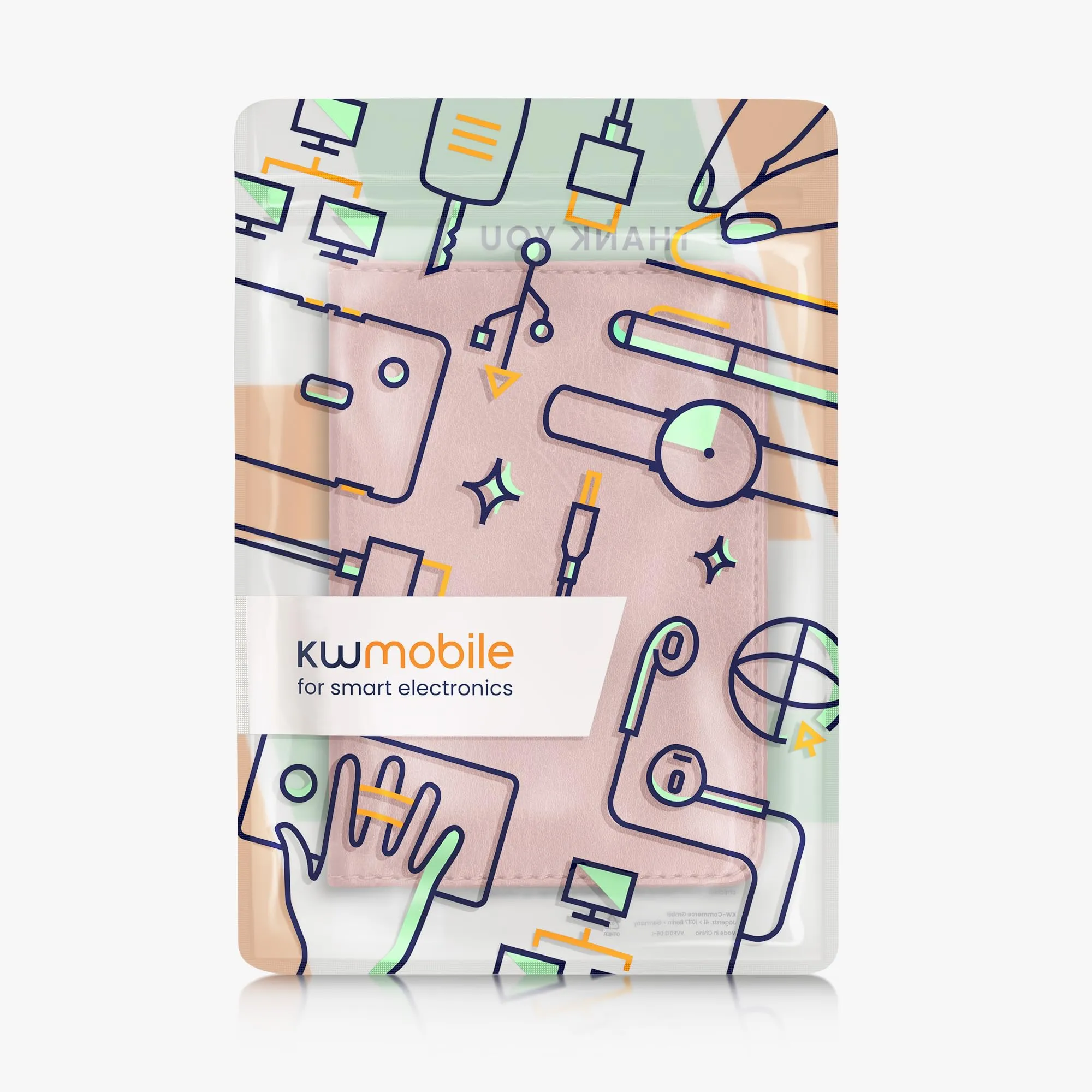 kwmobile Custodia in pelle PU per Libretto di Circolazione e Patente, Coconut Swirl - immagine 7